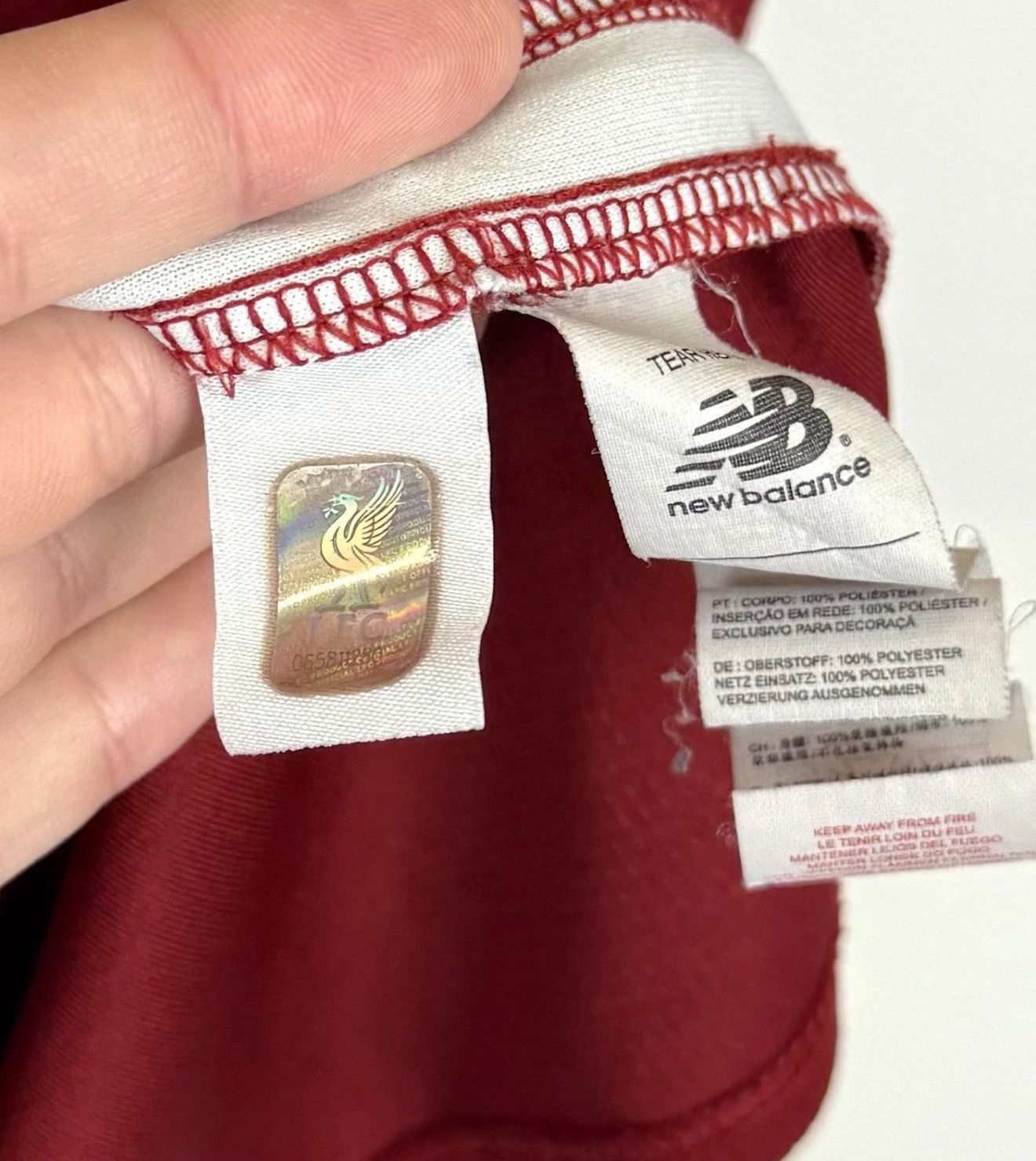 New Balance Liverpool 2018 2019 Home Soccer Jersey Football Shirt Top Size US M / EU 48-50 / 2 - 17 Thumbnail