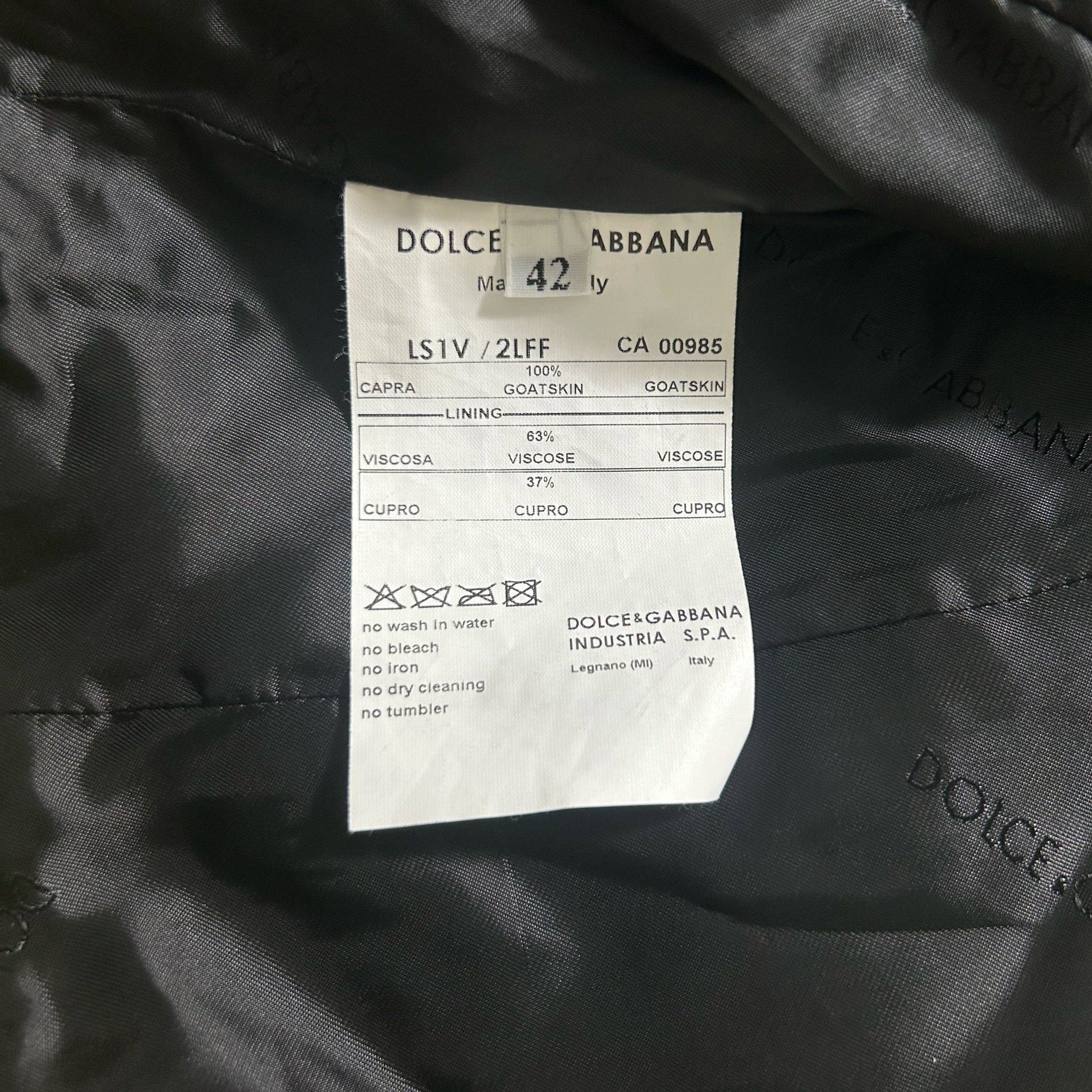 Dolce & Gabbana Dolce & Gabbana 00's Yellow Leather Padded Jacket Size US S / EU 44-46 / 1 - 6 Thumbnail