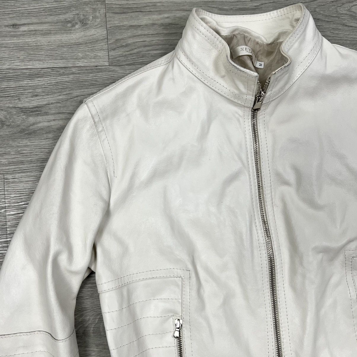 Other XETRA Italy Creamy Lambskin Leather Moto Jacket Women’s Sz M Size M / US 6-8 / IT 42-44 - 6 Thumbnail