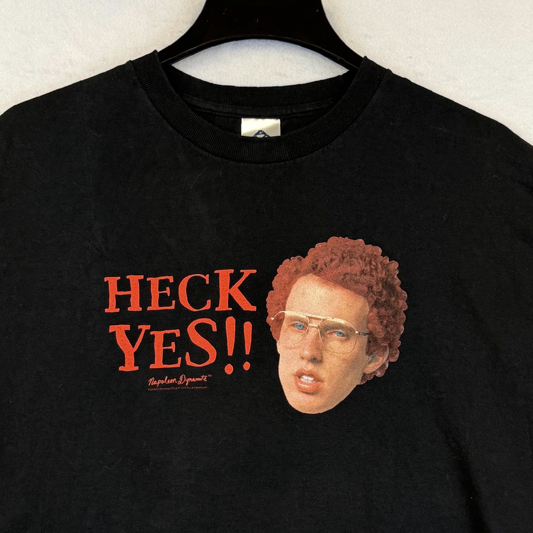 Vintage VINTAGE Napoleon Dynamite Shirt Mens XL Black Heck Yes Graphic Movie Comedy 00s Size US XL / EU 56 / 4 - 2 Thumbnail