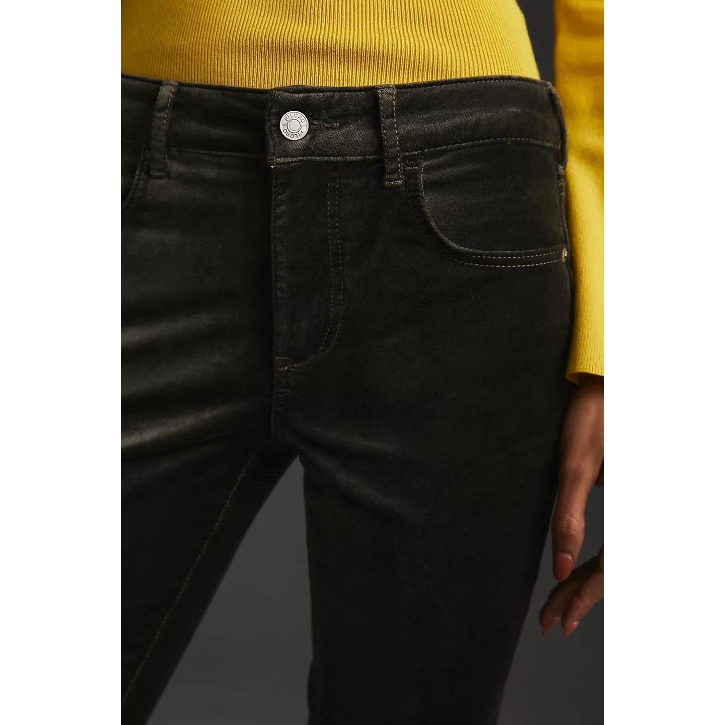 Anthropologie Anthropologie Pilcro Demilune Mid-Rise Bootcut Velvet Jeans Size 39" - 3 Thumbnail