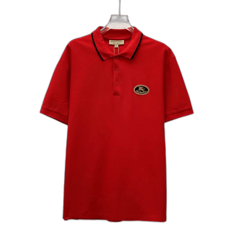 Burberry Burberry Red Logo Embroidered Polo Shirt Size XL / US 12-14 / IT 48-50 - 1 Thumbnail