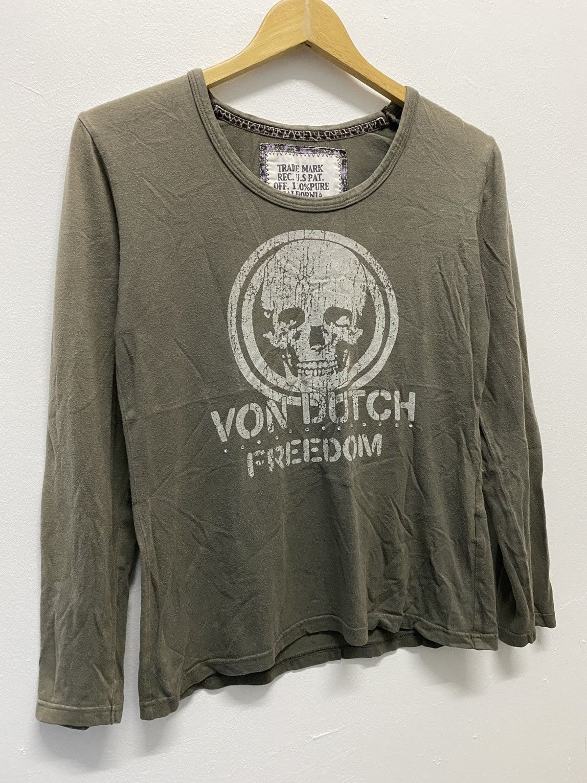 Other 2000s Von Dutch Glitter Skull Long Sleeve Size US S / EU 44-46 / 1 - 1 Thumbnail