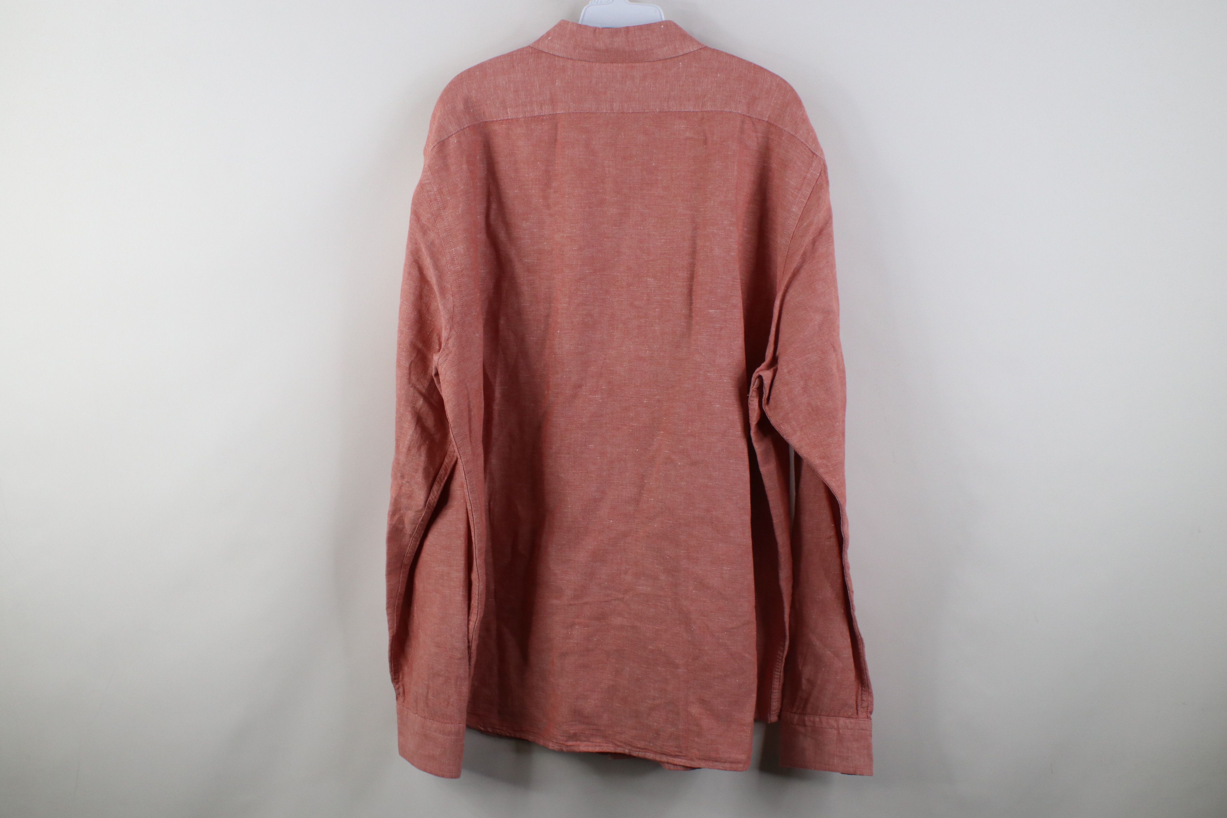 Banana Republic Banana Republic Linen Blend Collared Button Shirt Red Size US XL / EU 56 / 4 - 10 Thumbnail