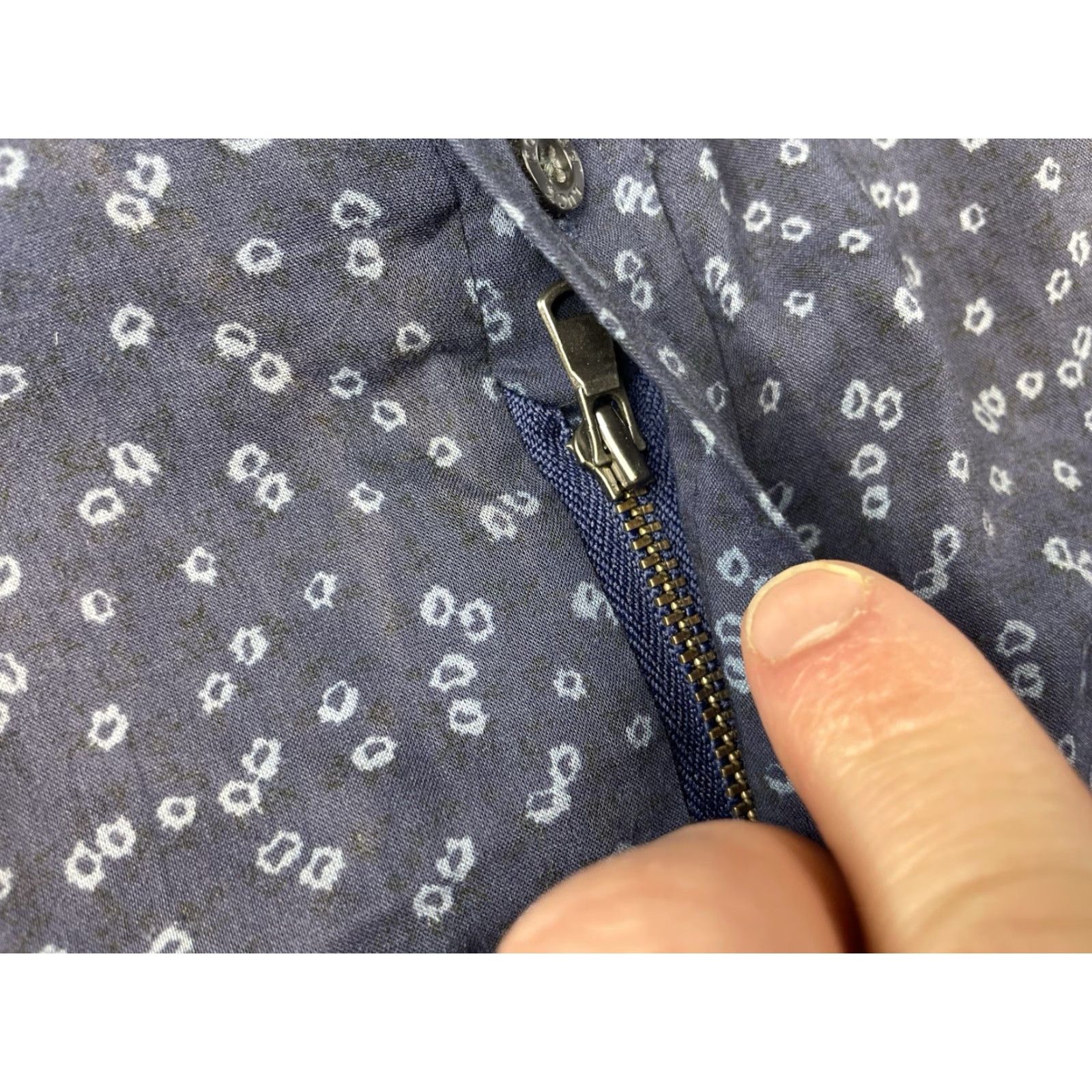 Vintage Teddy Stratford Shirt Men L Blue Long Sleeve Button-Up Zip Full Zip Pockets Casual Slim Cotton Twill Button Front Collar Style Point Vintage: No Size US L / EU 52-54 / 3 - 4 Thumbnail