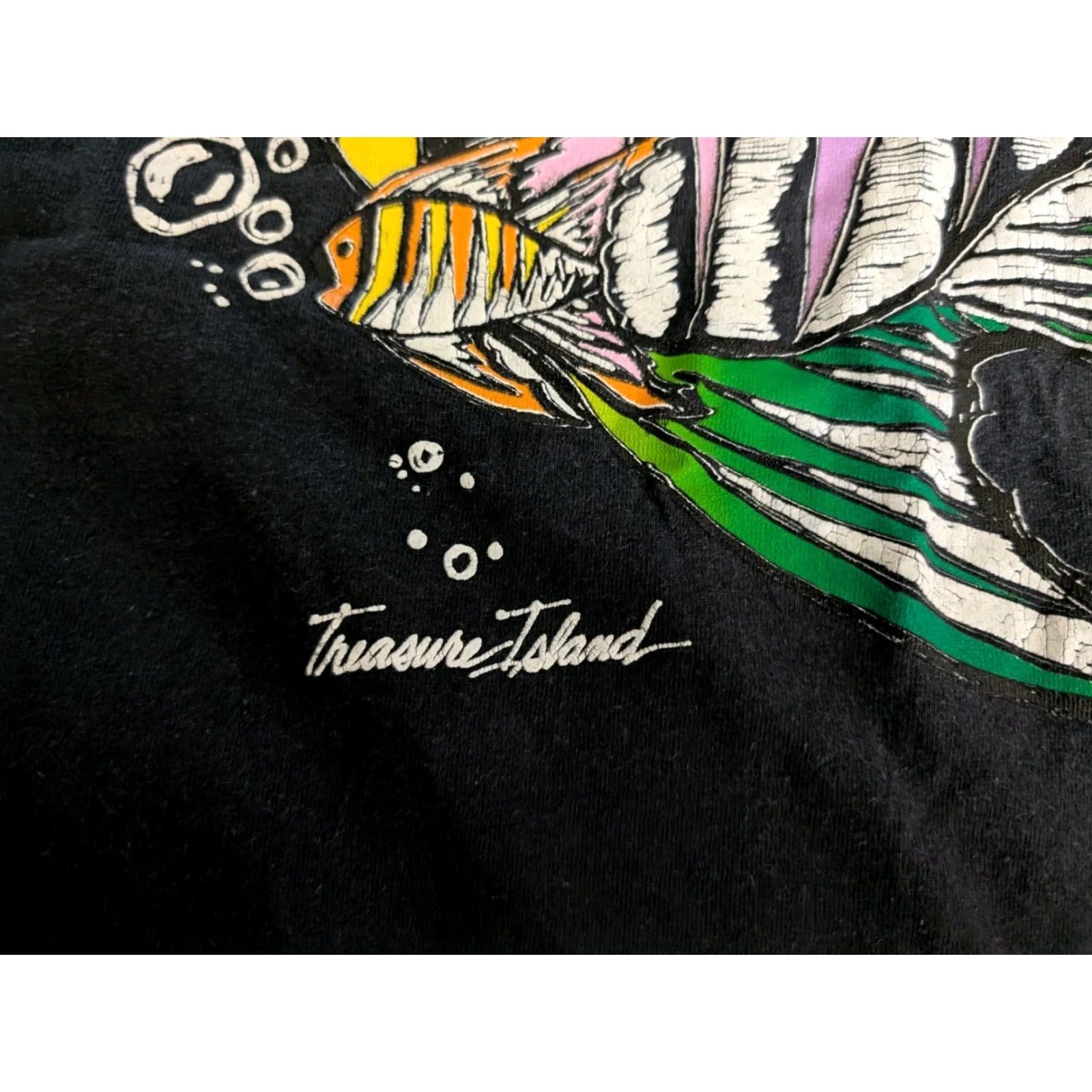 Vintage VINTAGE Stedman Graphic Tee Shirt 90s Fish Ocean XL Black Mens 90s Fish Graphic Tee Size US XL / EU 56 / 4 - 3 Thumbnail