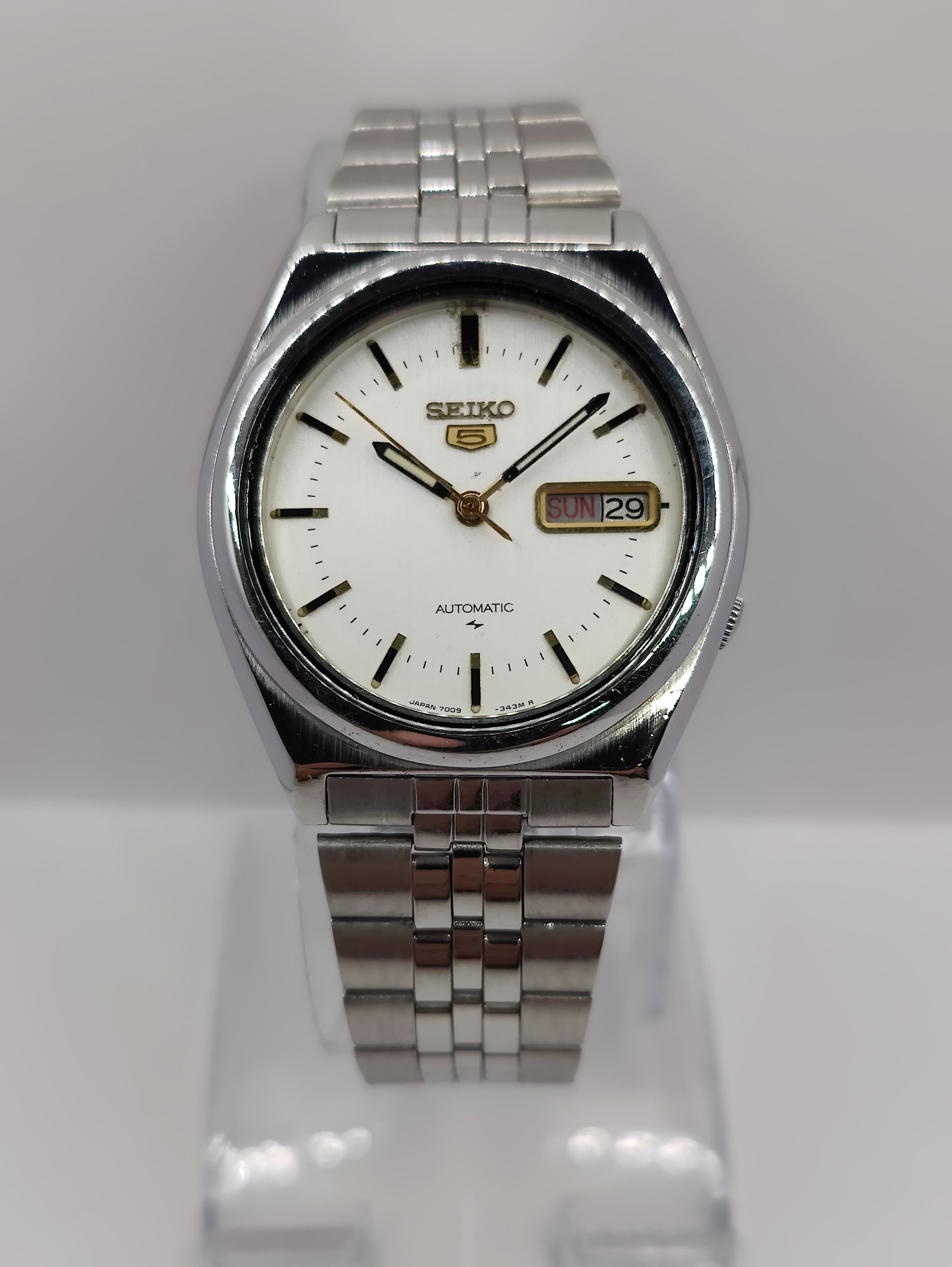 Seiko Seiko 5 Automatic Wrist Watch 17Jewels Day/Date Japan Size 36 - 2 Thumbnail