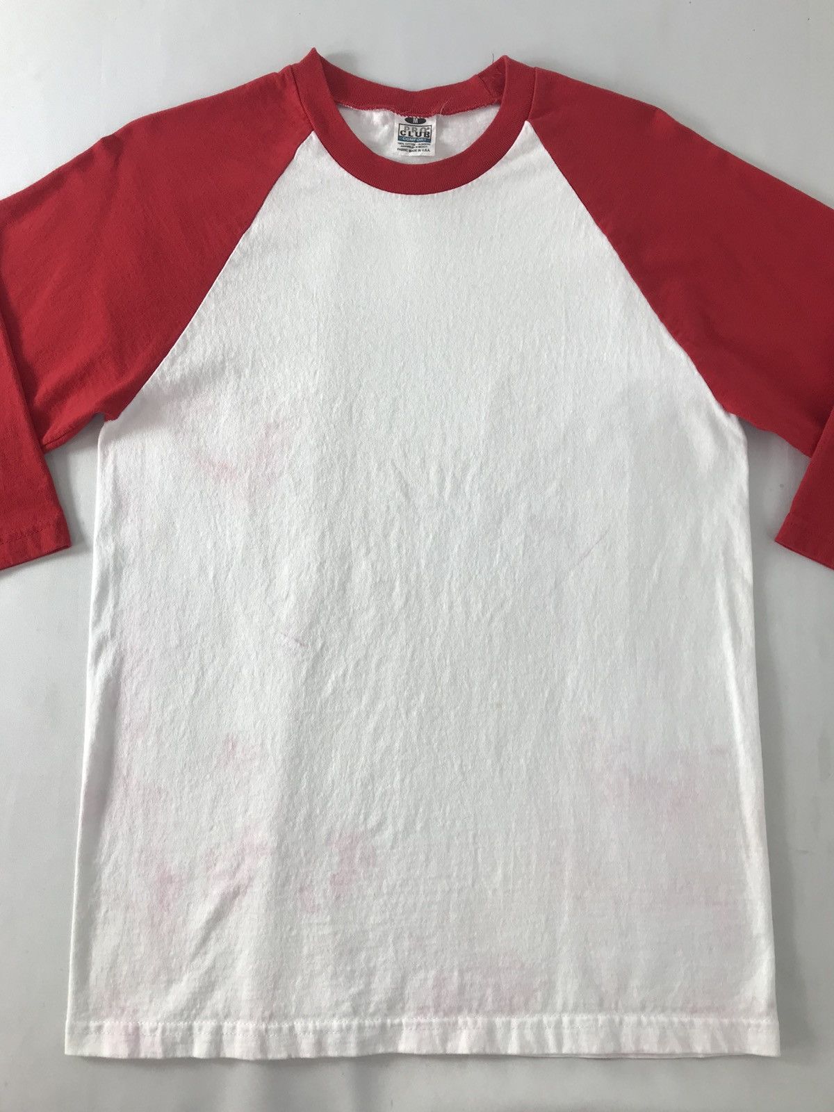 Other 90s Pro Club Raglan 3Q Sleeve Plain Printed T-shirt Size US S / EU 44-46 / 1 - 3 Thumbnail