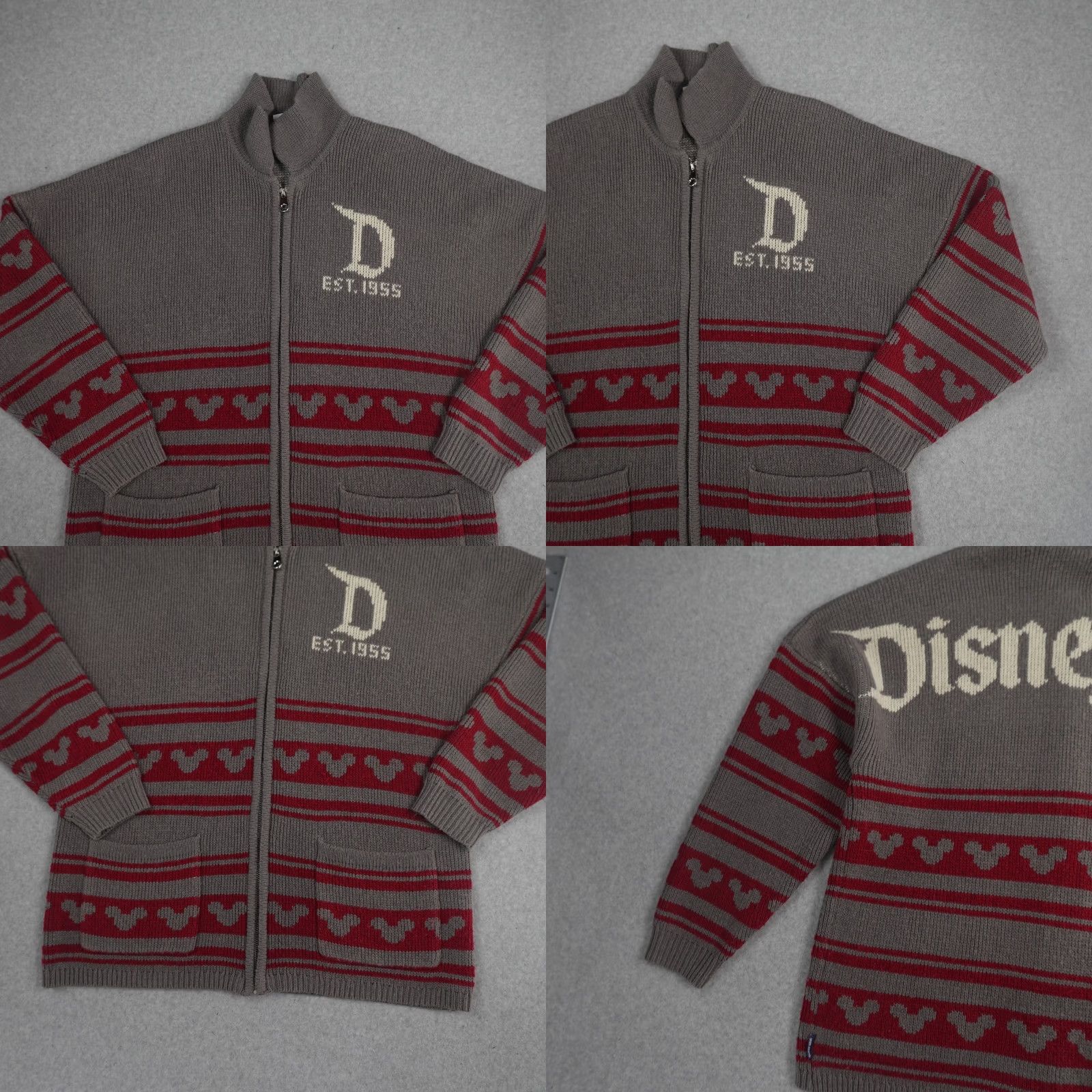 Disney Disney Spirit Jersey Sweater Shirt Mickey Mouse Gray Small Men Boys Jacket Knit Zip Full Zip Vintage (if applicable) Size US S / EU 44-46 / 1 - 8 Thumbnail