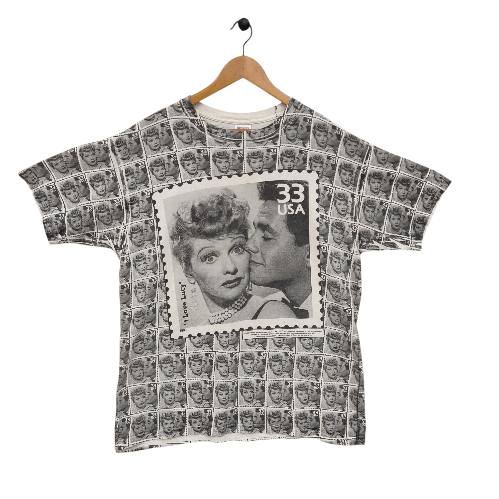 Vintage 1999 I love Lucy Tee Vintage All Over Print Shirt Size US XL / EU 56 / 4 - 1 Thumbnail