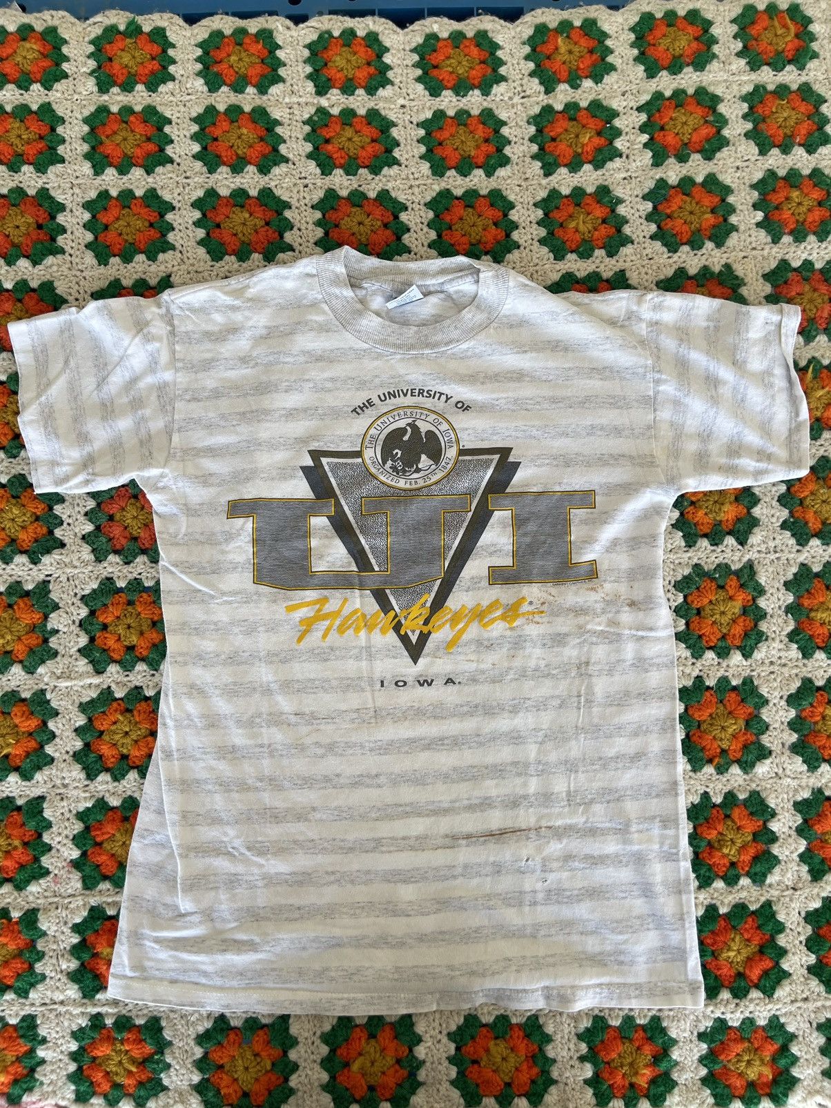 Vintage Iowa Hawkeyes striped vintage tee Size US M / EU 48-50 / 2 - 1 Thumbnail
