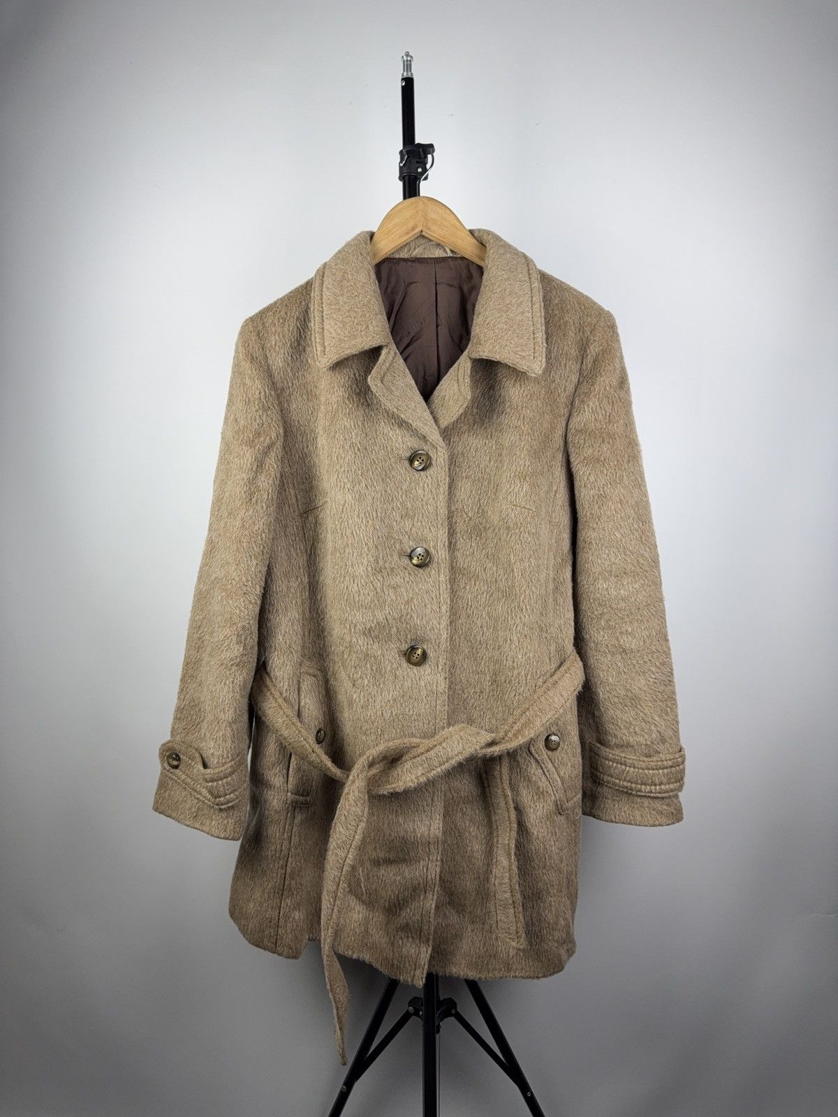 Hysteric Glamour × Vintage Vintage 90s Archive 100% Lama Wool Coat Y2K Size L / US 10 / IT 46 - 2 Thumbnail