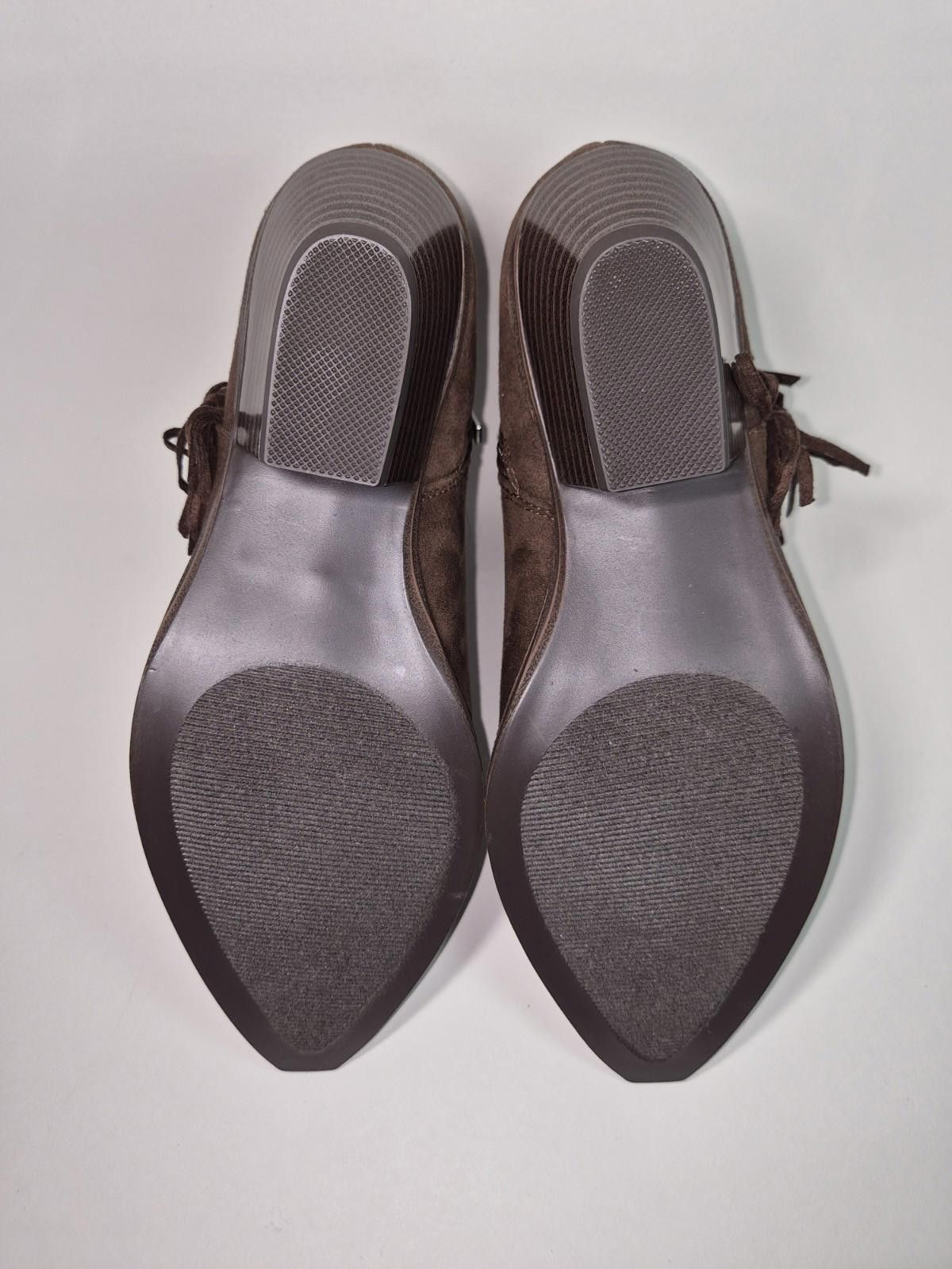 Other JUST FAB Womens Suede Ankle Bootie Brown Size 8.5 JB Size US 8.5 / IT 38.5 - 7 Thumbnail