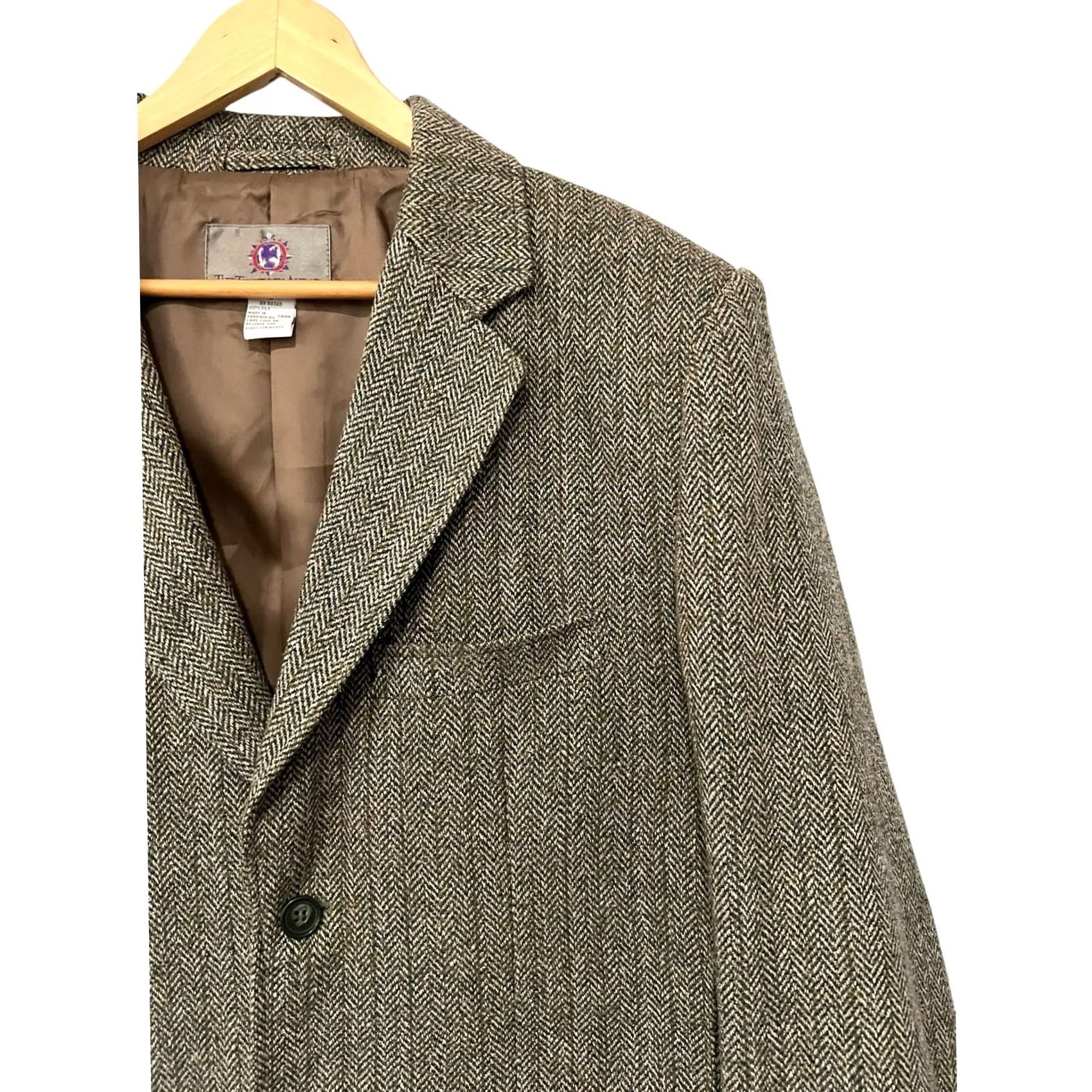 The Territory Ahead The Territory Ahead Blazer Mens L Silk Tweed Herringbone Single Vent Sport Coat Jacket Size 42R - 2 Thumbnail