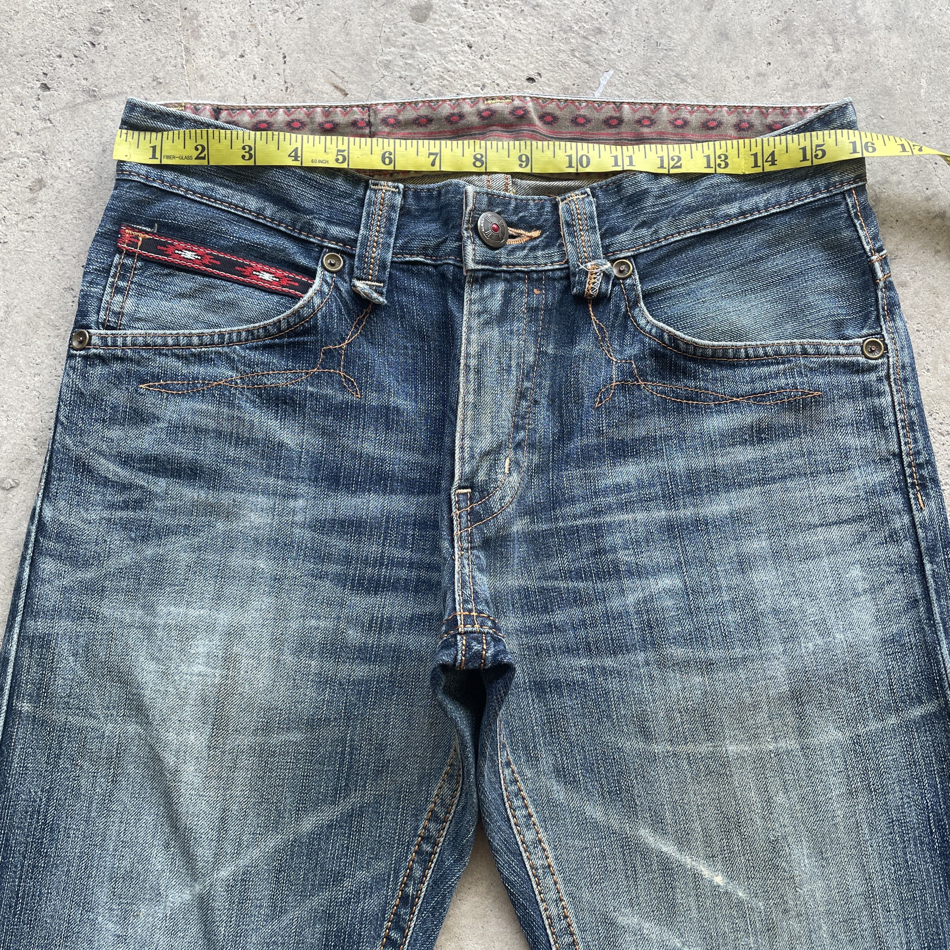 VINTAGE EDWIN XV DENIM DISTRESSED FADED JEANS PANTS W32