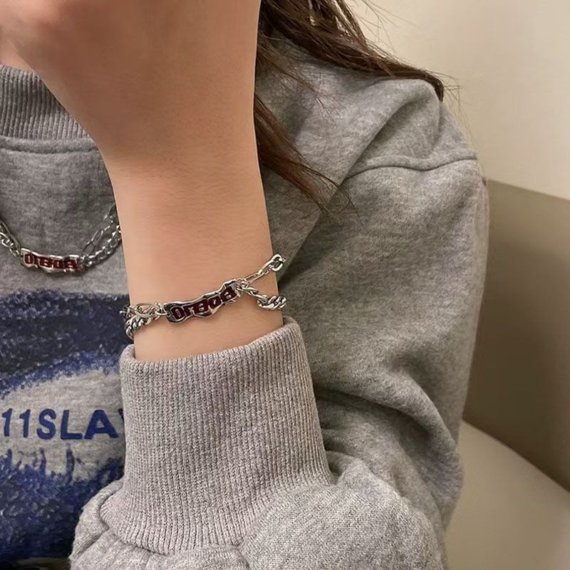 Jewelry Hip-hop Bracelet Y2K Punk Chain Gotch Bracelets Chains Size ONE SIZE - 2 Thumbnail