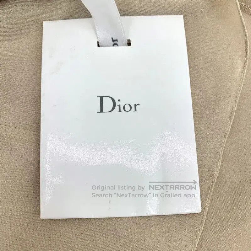 Dior Dior Beige Silk Long Sleeve Dress . Size XS / US 0-2 / IT 36-38 - 7 Thumbnail