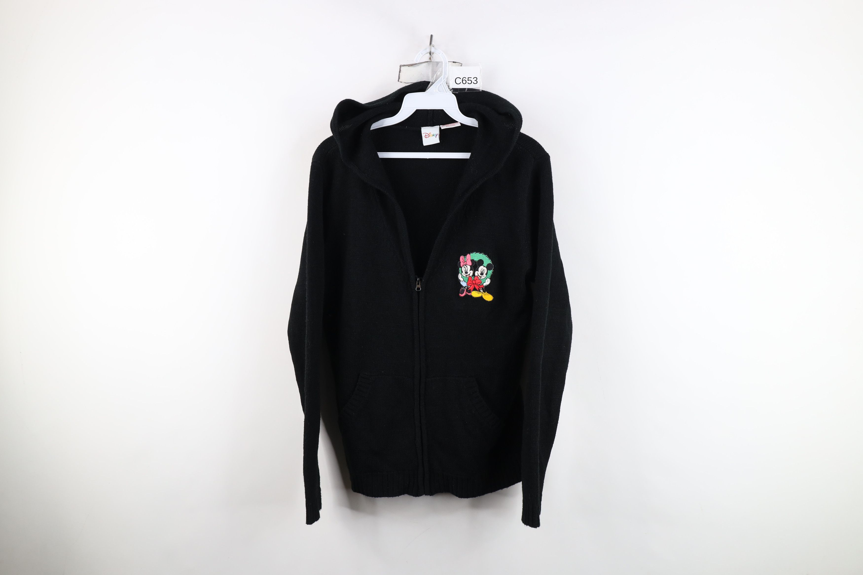 Disney Vintage 90s Y2K Disney Mickey Minnie Mouse Christmas Hoodie Size M / US 6-8 / IT 42-44 - 1 Thumbnail