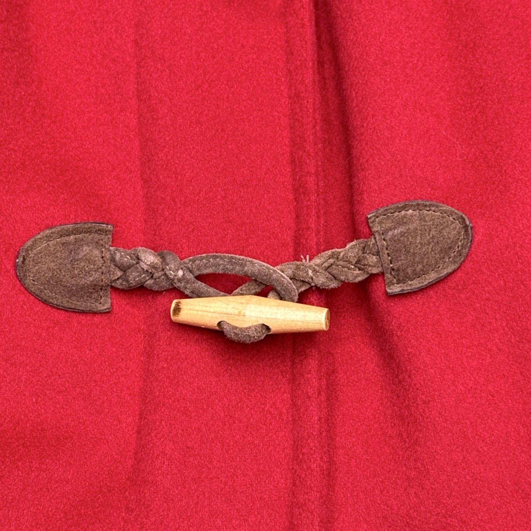 Vintage VINTAGE L.L. Bean Duffle Coat Womens 10 Red Wool Long Coat with Toggle Buttons Size L / US 10 / IT 46 - 6 Thumbnail