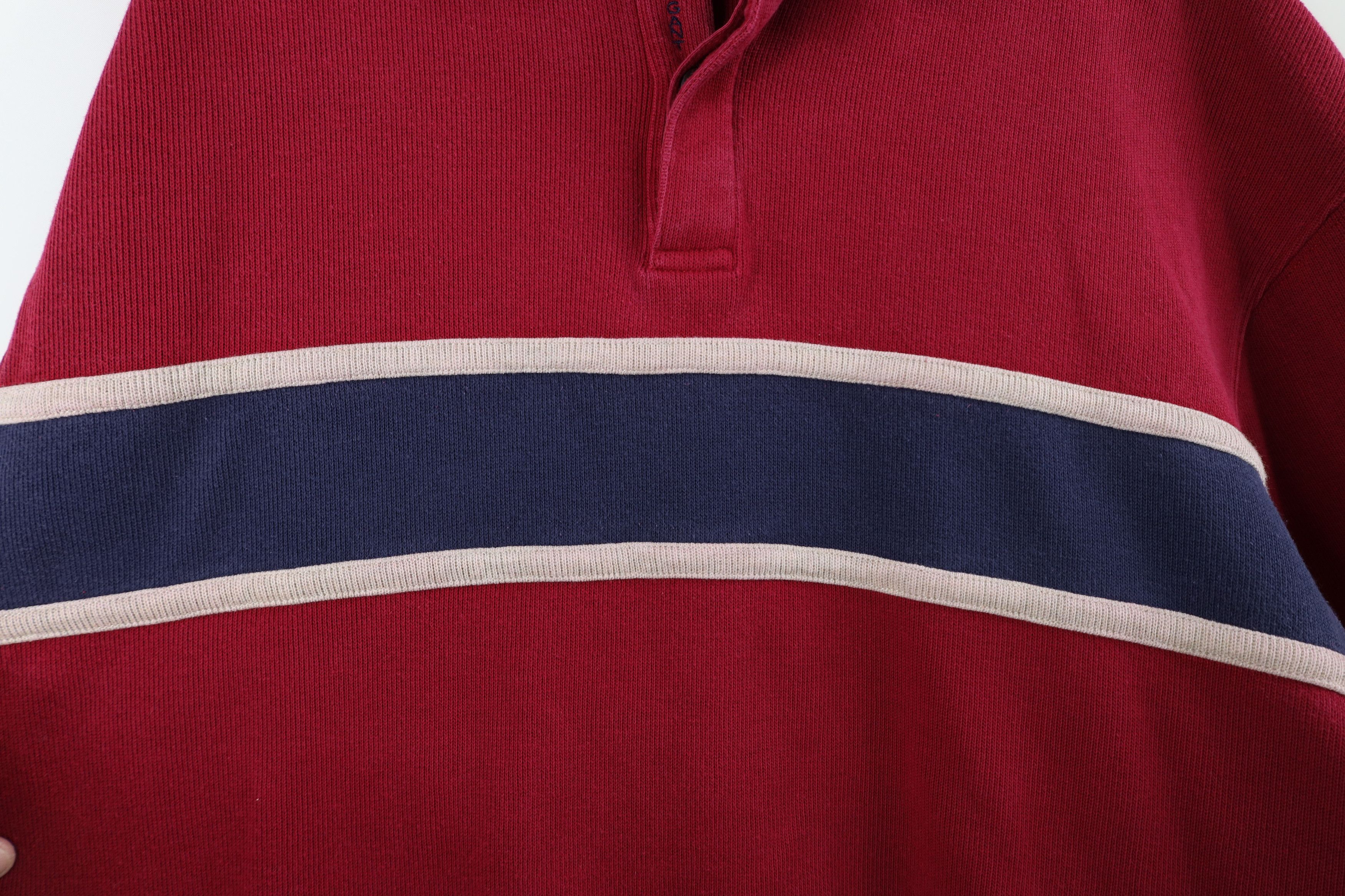 Vintage Vintage 90s Streetwear Block Heavyweight Pullover Polo Shirt Size US L / EU 52-54 / 3 - 4 Thumbnail