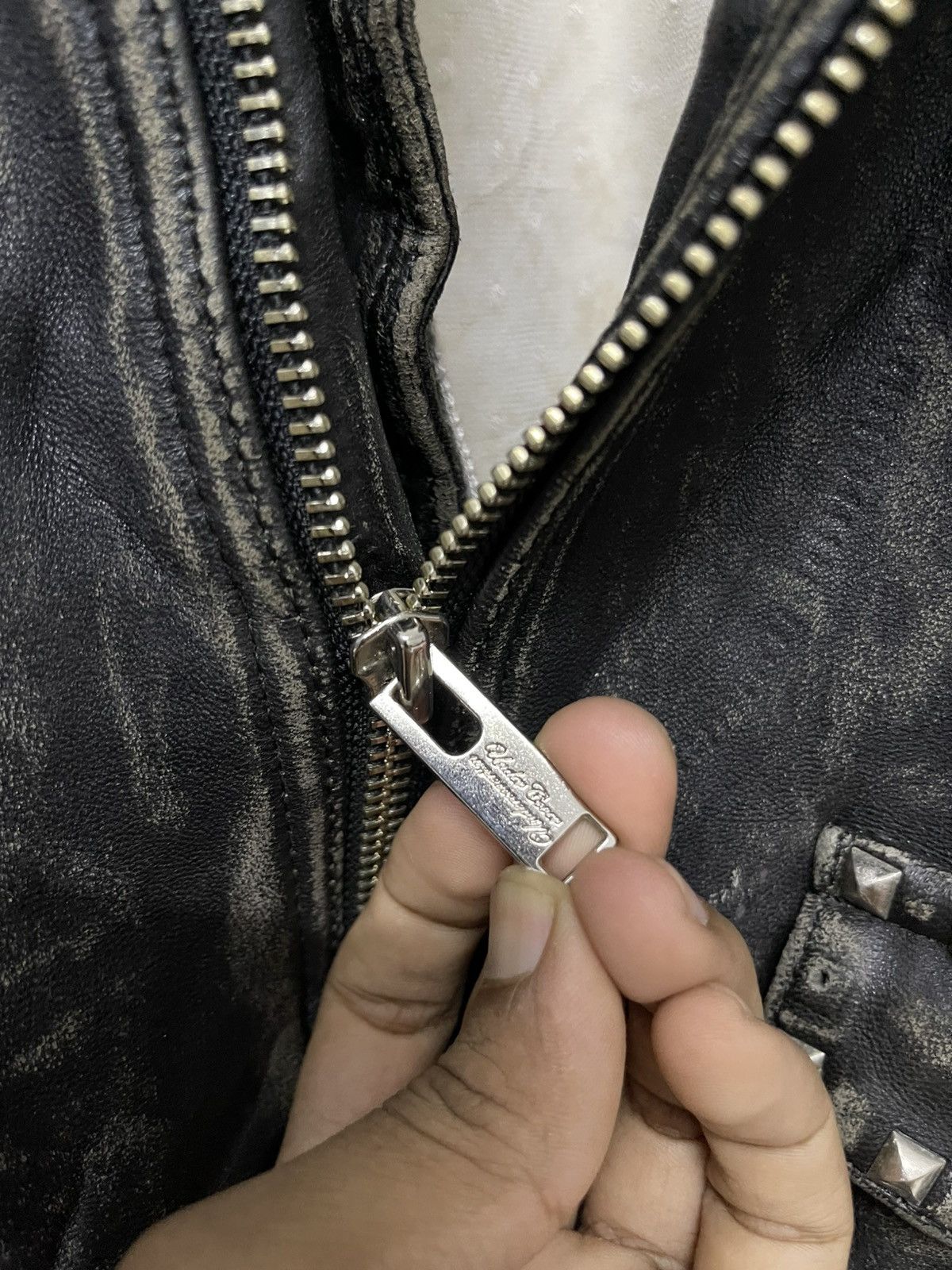 Undercover SS 21 UNDERCOVER LEATHER MIX KNIT RIDERS JACKET RARE Size US S / EU 44-46 / 1 - 10 Thumbnail