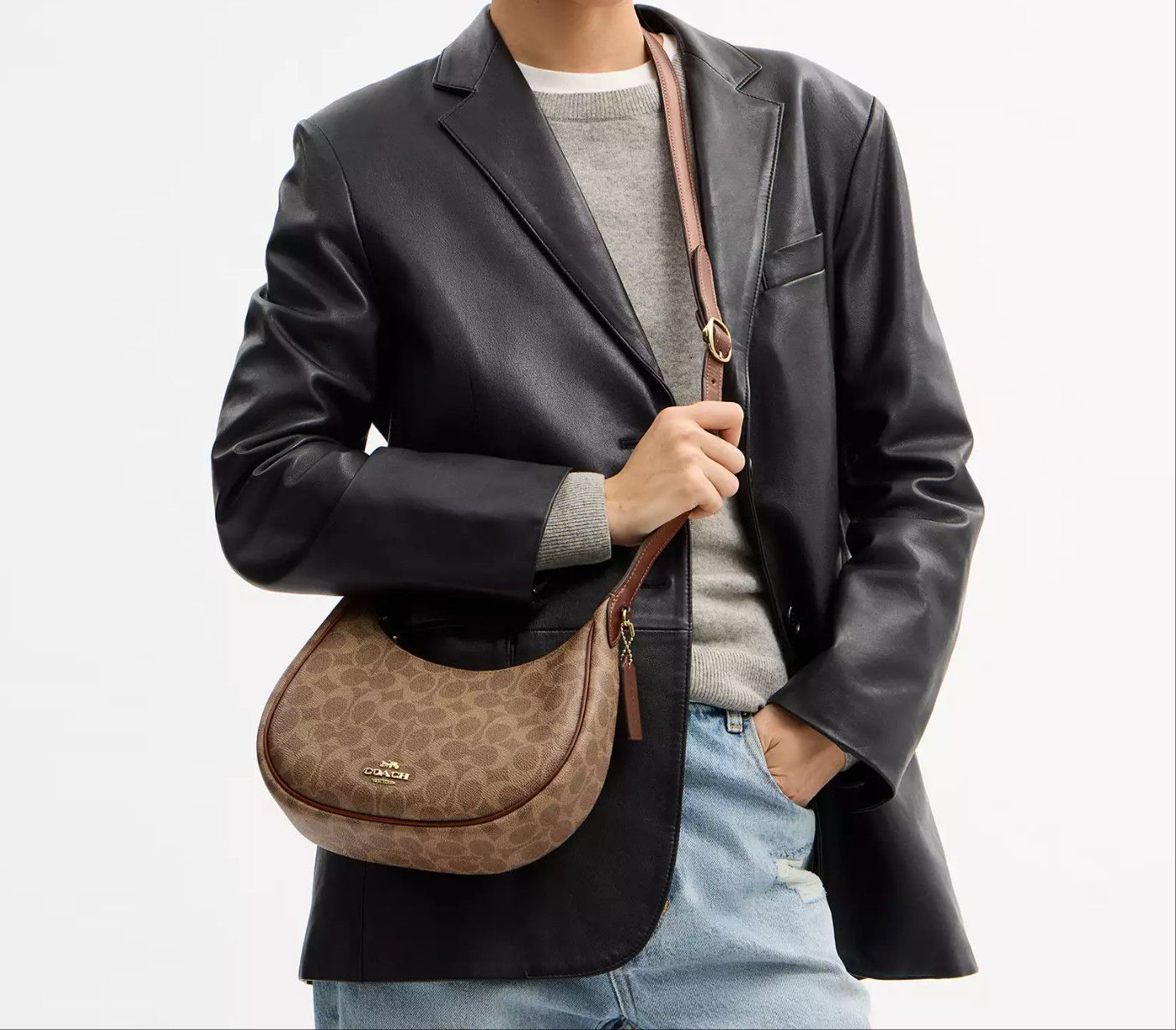 Coach Emily Shoulder Bag In Signature Canvas CDX17 Size ONE SIZE - 8 Thumbnail
