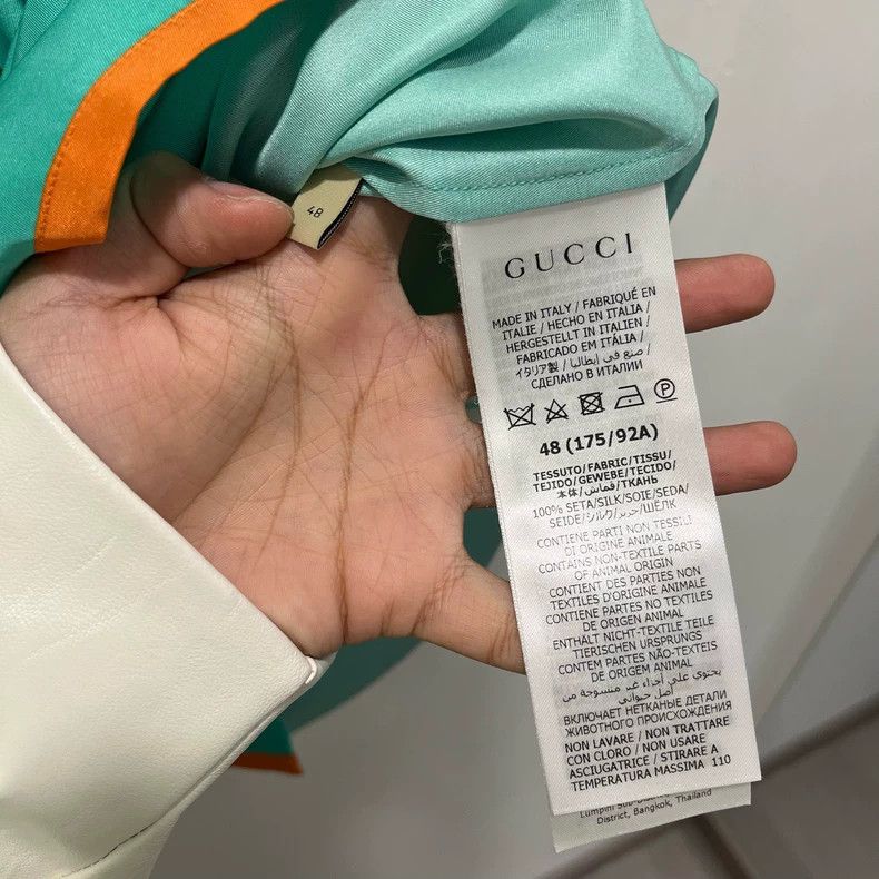 Gucci Gucci Green Bull Terrier Printed Animal Silk Shirt 2501-Nex Size US M / EU 48-50 / 2 - 6 Thumbnail