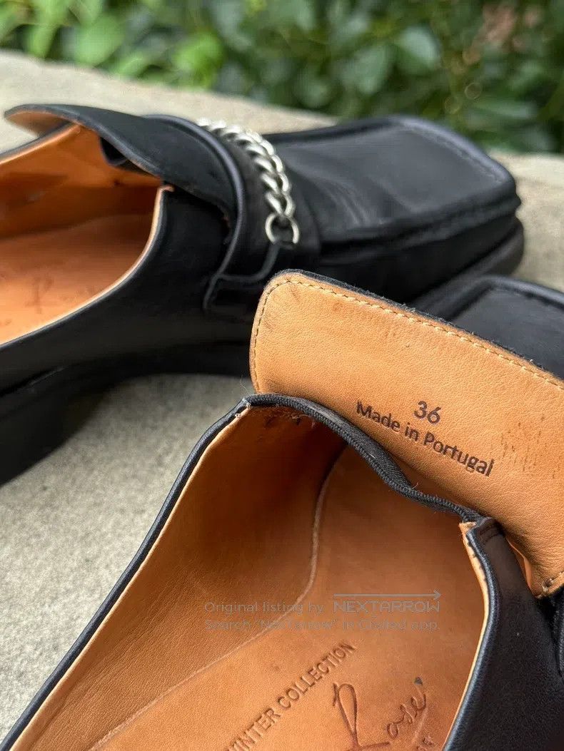 Martine Rose Martine Rose size 36 Metal chain leather shoes slippers Size US 5 / EU 37 - 4 Thumbnail