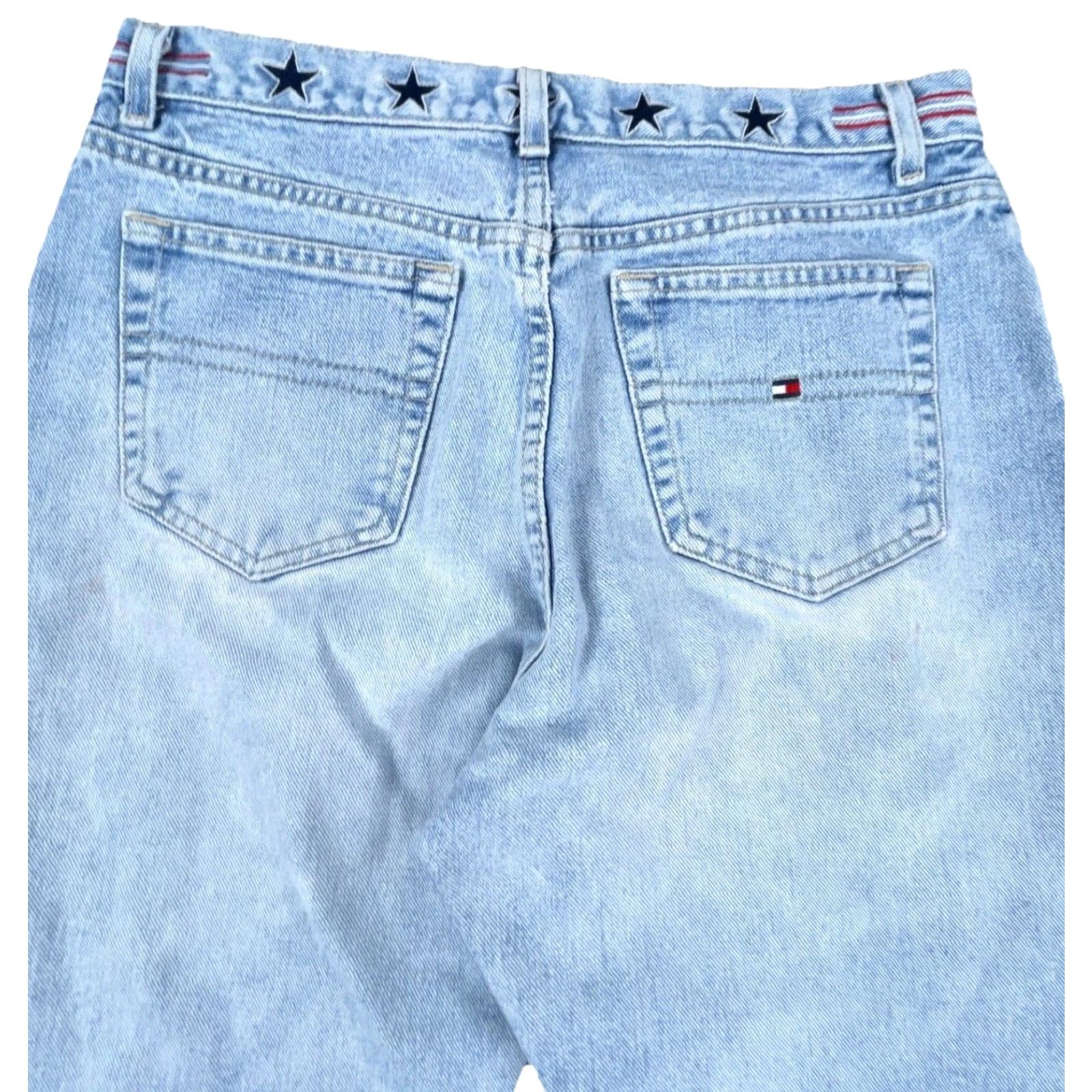 Tommy Hilfiger VINTAGE Tommy Hilfiger Jeans Women Size 10 Straight Leg Mid Rise 90s Y2K Blue Denim Size 32" / US 10 / IT 46 - 2 Thumbnail