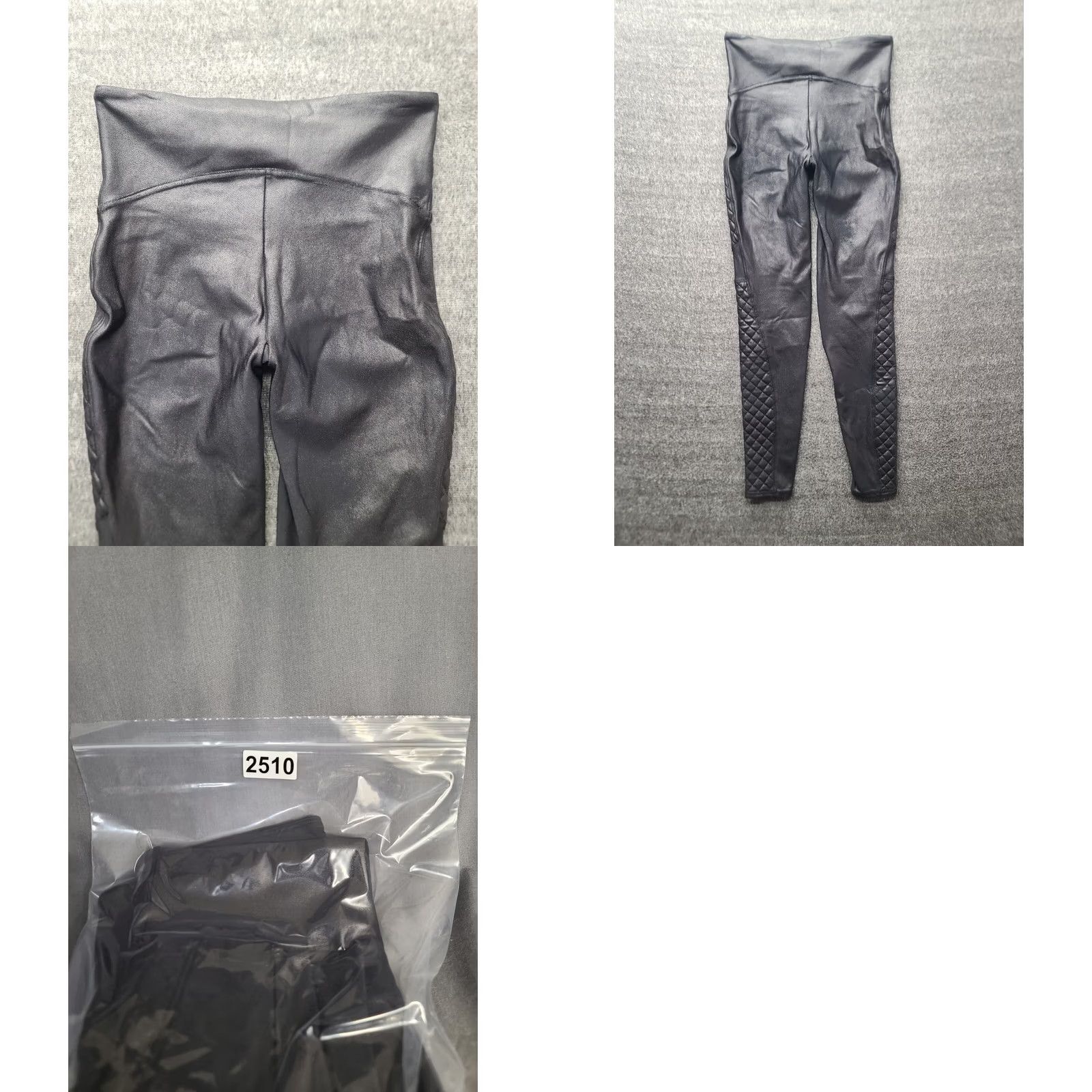 Spanx Spanx Moto Leggings Womens M Faux Leather Ankle High Rise Quilted Black Size M Slimming Shaping Activewear Size 32" / US 10 / IT 46 - 8 Thumbnail