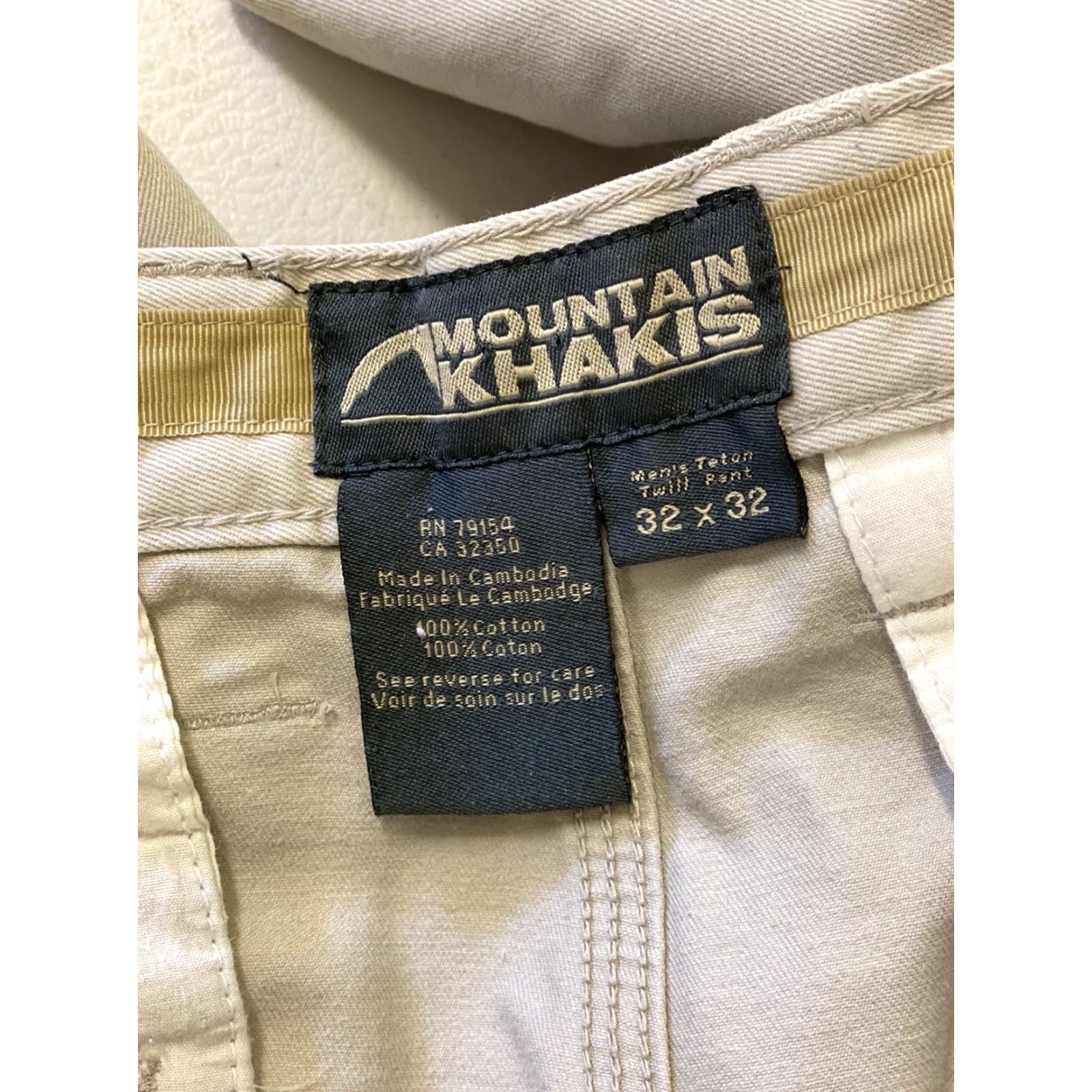 Mountain Khakis Mountain Khakis Pants Men 32 x 32 Canvas Khaki Beige Cotton Triple Stitched Flat Front Regular Inseam 32 Outdoor Teton Twill Pant Size US 32 / EU 48 - 5 Thumbnail