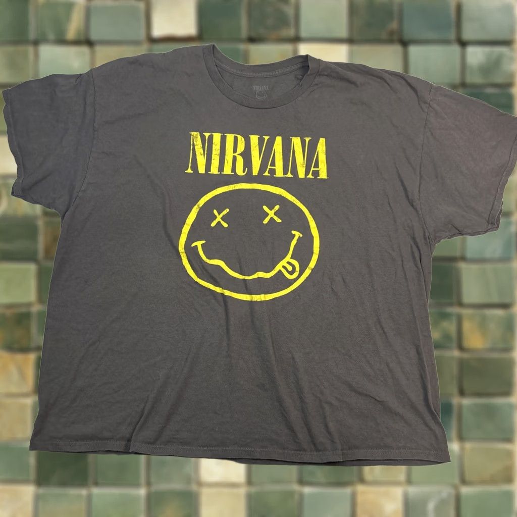 Vintage Nirvana T-Shirt Men XL Short Sleeve Cotton Crewneck Charcoal Gray Vintage? No Size US XL / EU 56 / 4 - 1 Thumbnail