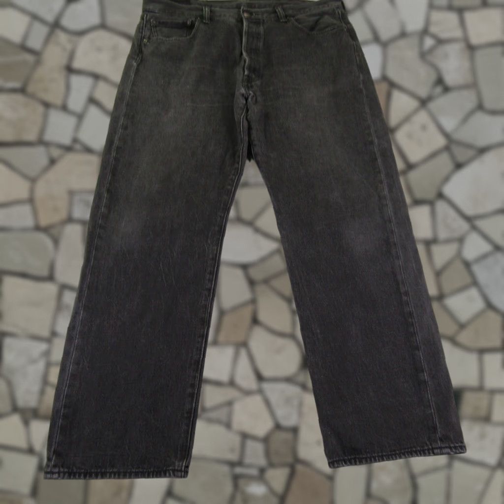 Levi's Levi's 501 Jeans Mens 38x32 Black Denim Button Fly Classic Fit Straight Size US 36 / EU 52 - 1 Thumbnail