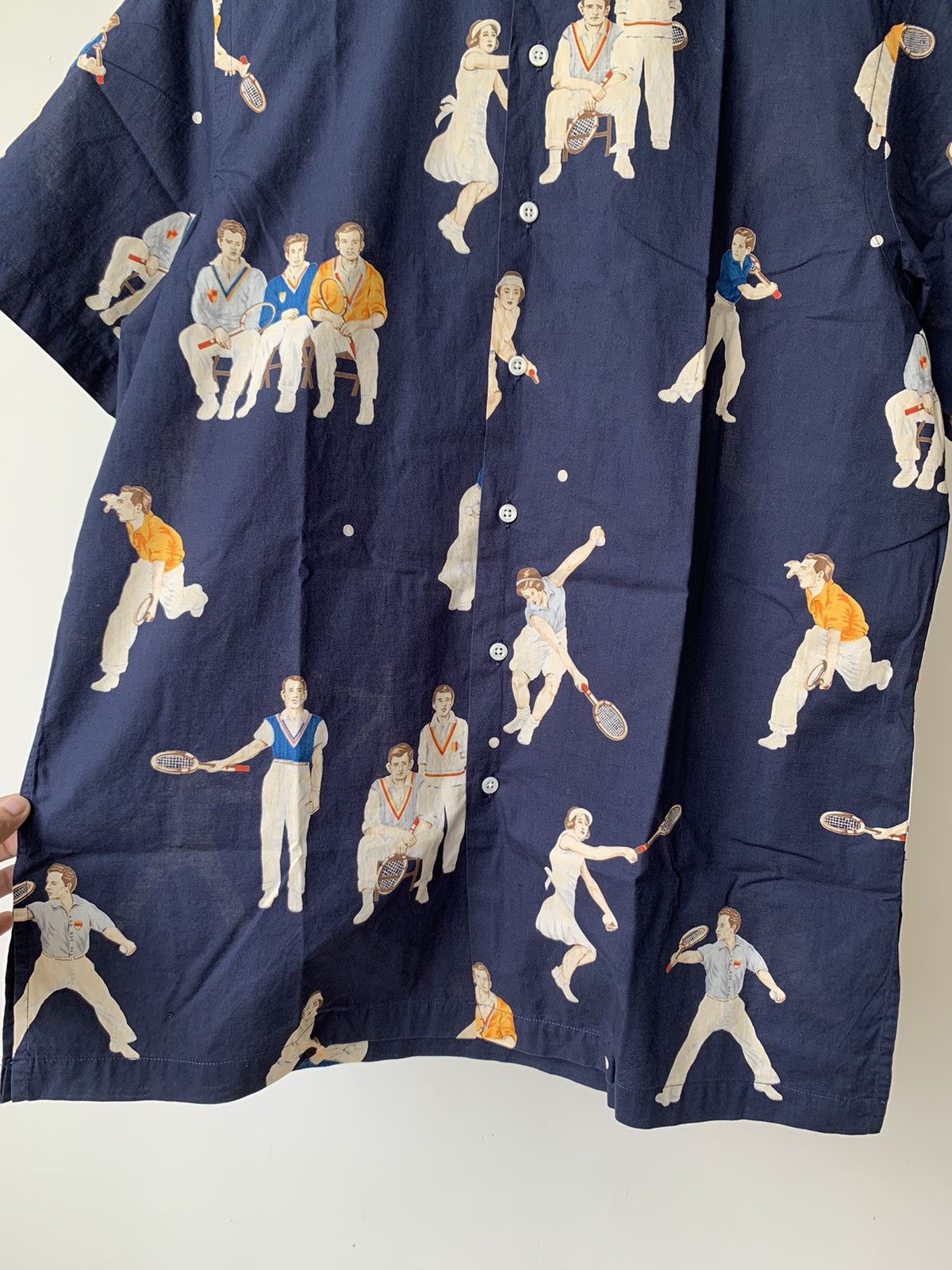 Polo Ralph Lauren Vintage Rare 90s Polo Tennis Overprint Button Ups Shirt Size US M / EU 48-50 / 2 - 7 Thumbnail