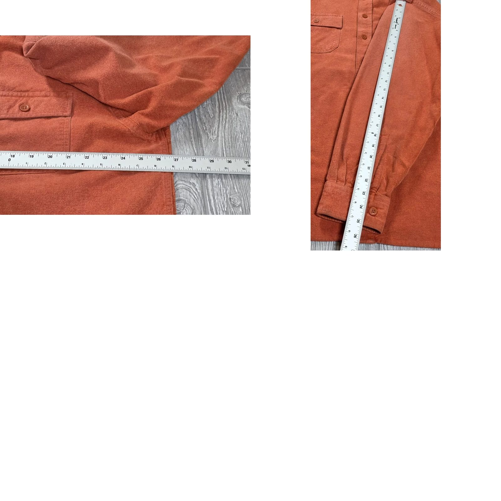 Vintage LL Bean Chamois Cloth Work Shirt Button Up Orange Reg Fit Heavy Flannel Size US M / EU 48-50 / 2 - 8 Thumbnail