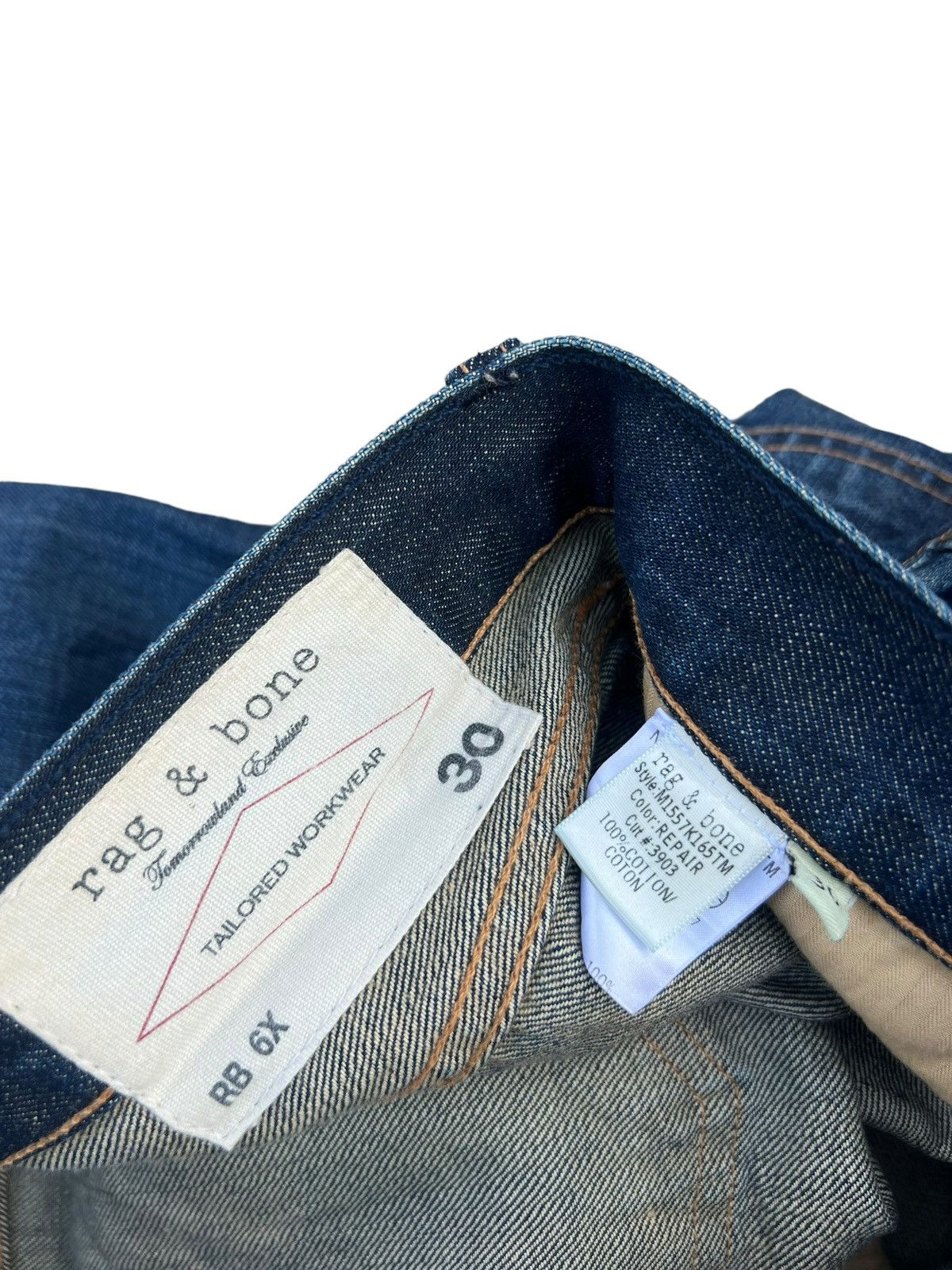 Rag & Bone Vintage Rag & Bone Distressed Patch Denim Flare Jeans Size US 30 / EU 46 - 22 Thumbnail