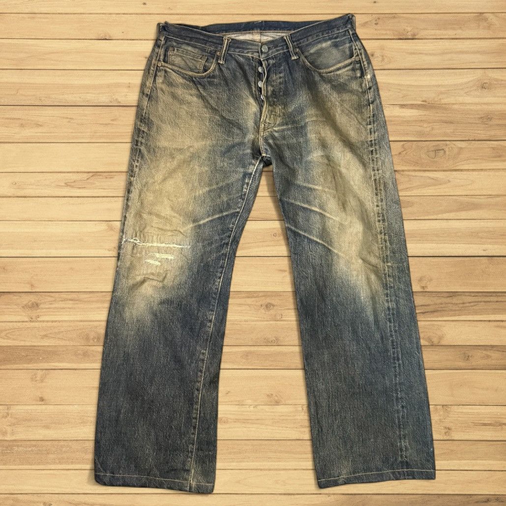 45rpm Vintage Rare Selvedge 45Rpm Indigo Dirty Wash Denim Size US 34 / EU 50 - 1 Thumbnail