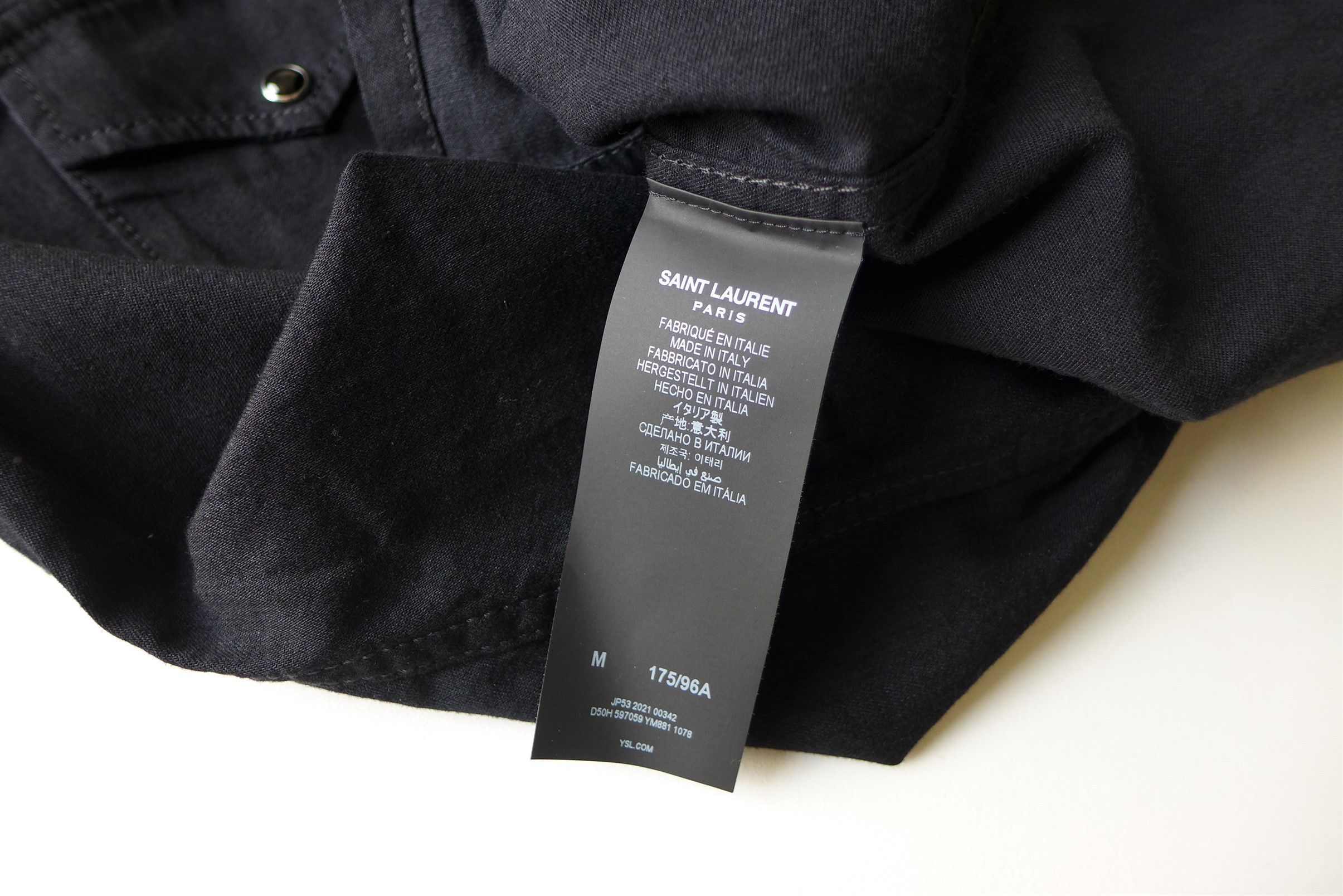 Saint Laurent Paris n/a Saint Laurent Western Shirt - Black Denim Size US M / EU 48-50 / 2 - 15 Thumbnail
