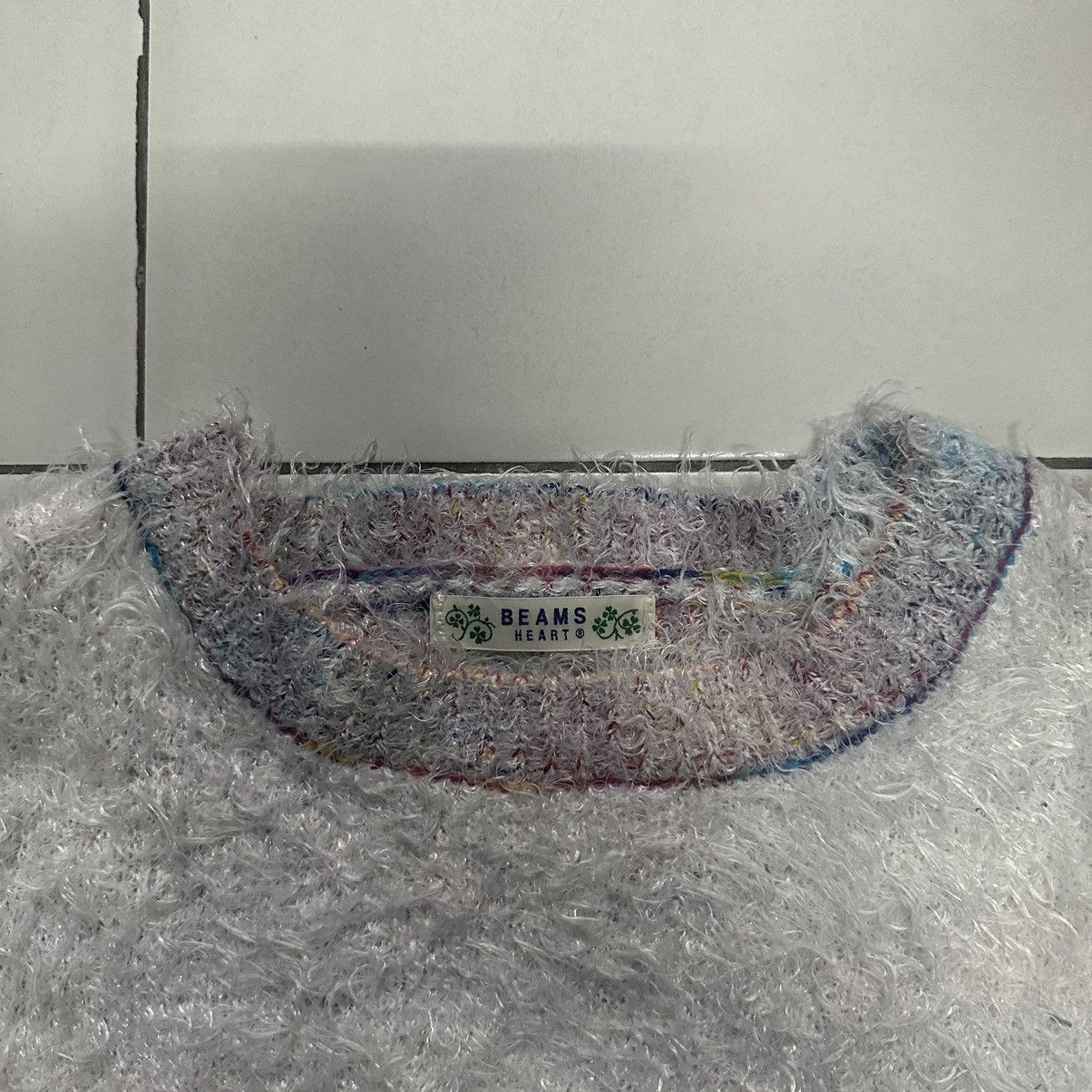 Beams Plus Beams Knit Shaggy Faux Fur Mohair Sweater Size S / US 4 / IT 40 - 3 Thumbnail