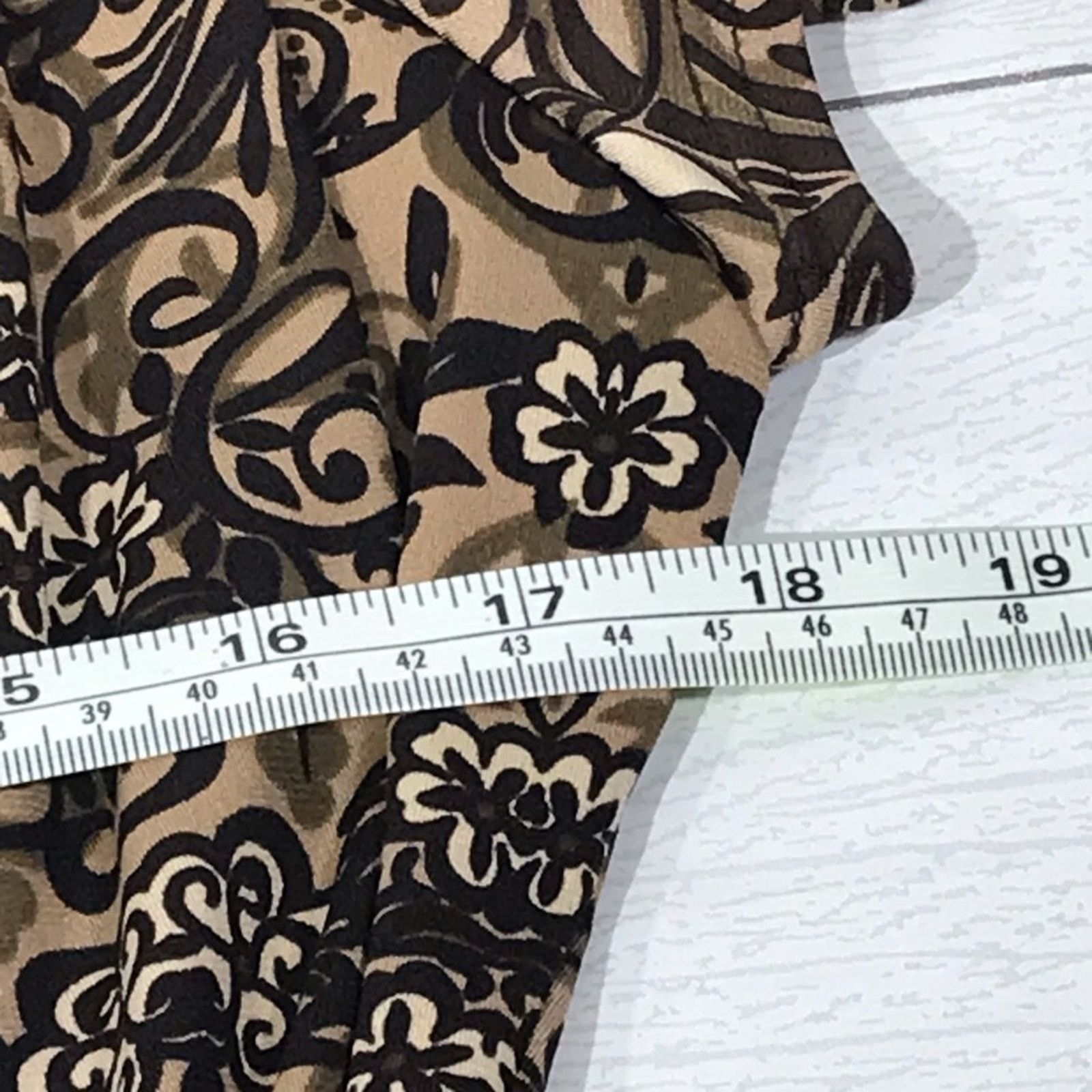 Other Studio I Brown Floral Skirt Set Size 10 Size 32" / US 10 / IT 46 - 11 Thumbnail