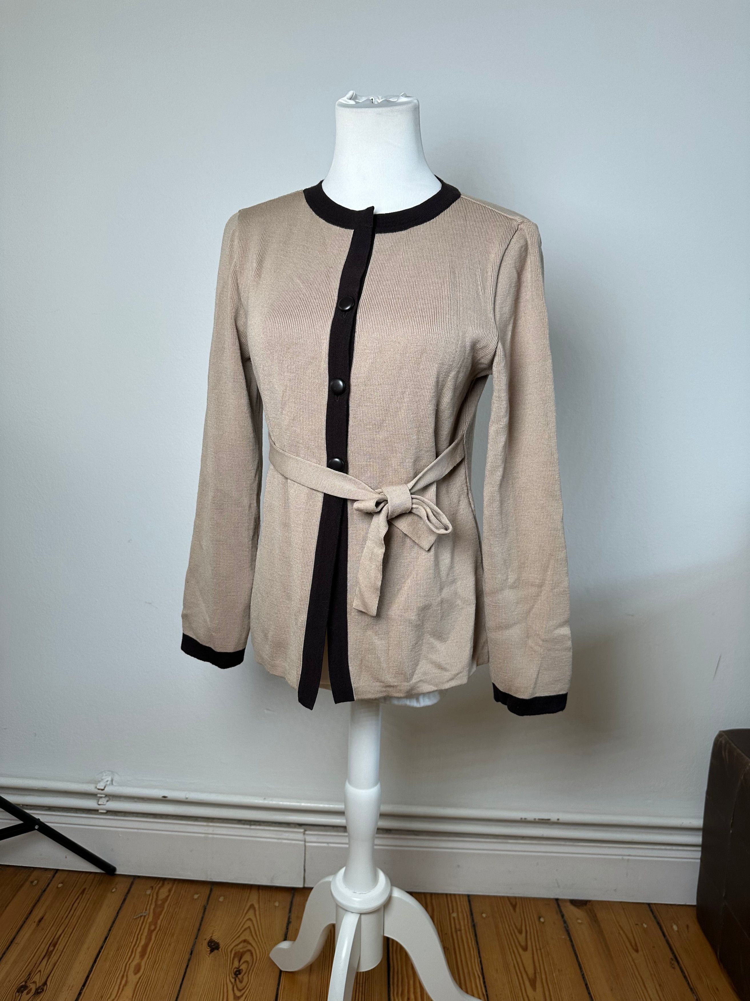 Balenciaga Vintage Wool Dress / Short Coat Black Brown-Beige M Size S / US 4 / IT 40 - 1 Thumbnail