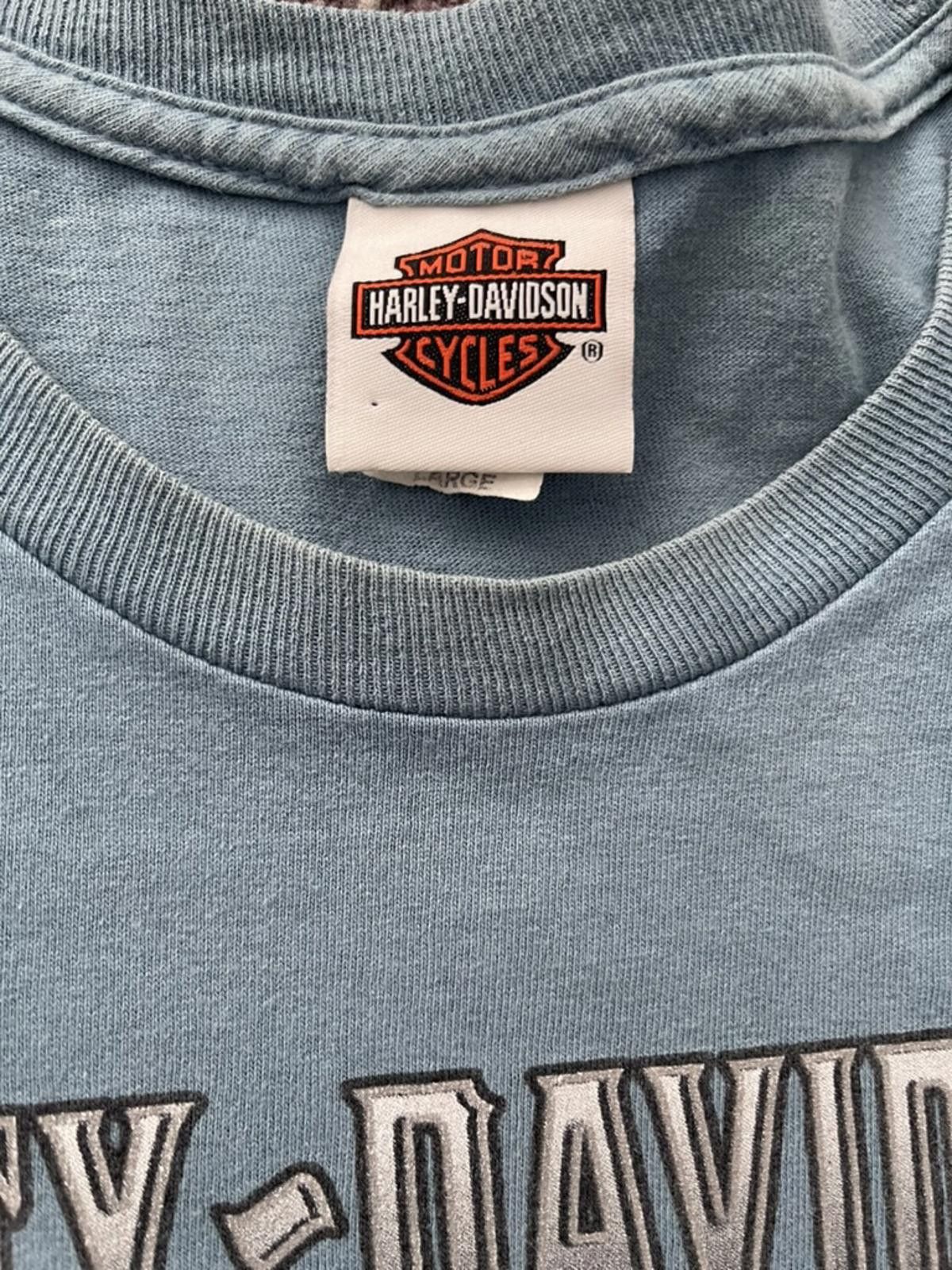 Harley Davidson Vintage Harley-Davidson Tribal Logo Tee – Steel Blue Fade Size US L / EU 52-54 / 3 - 3 Thumbnail