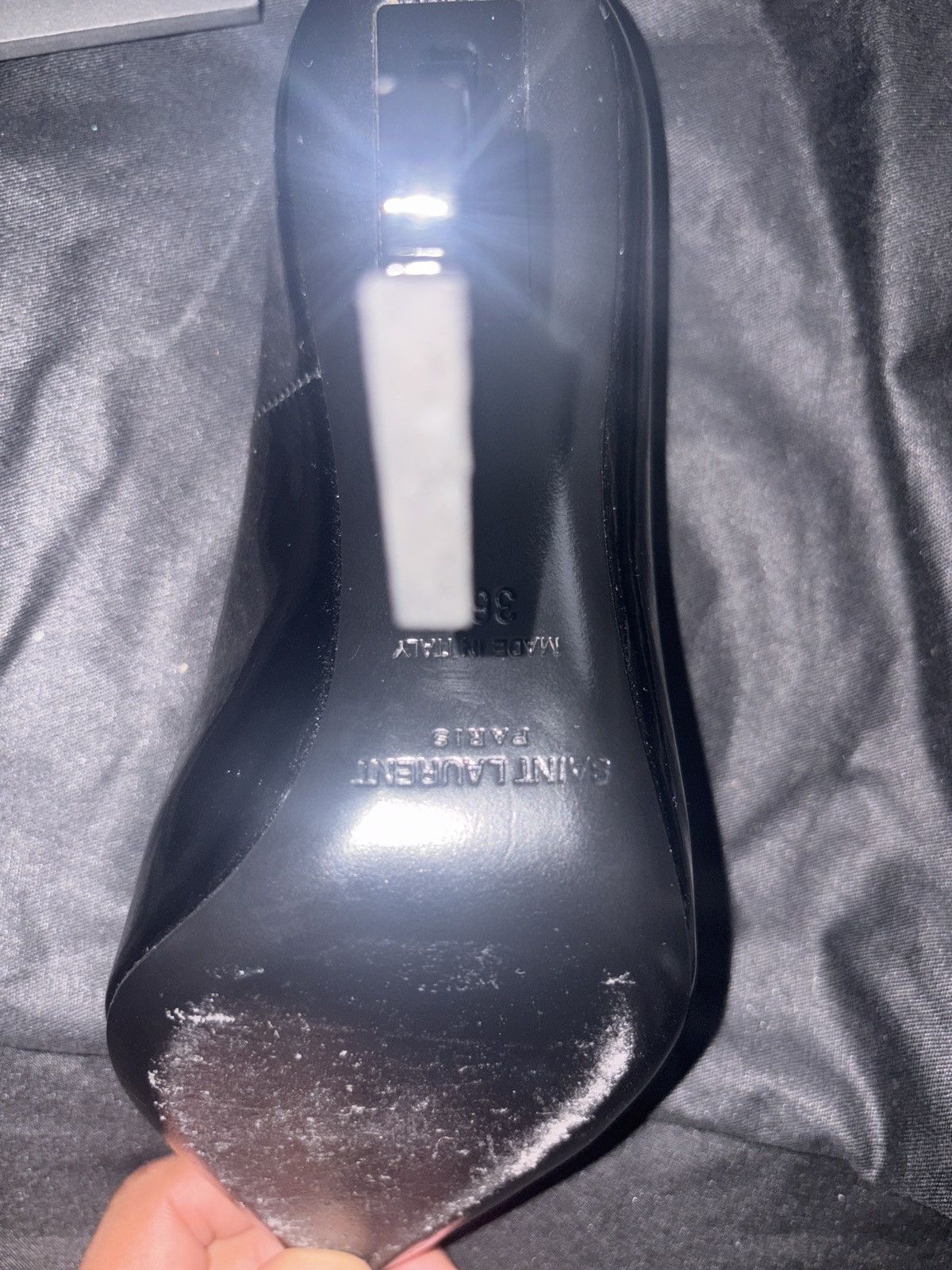 Saint Laurent Paris Saint Laurent Opyum Heels Black Patent, Size US 6.5 / IT 36.5 - 5 Thumbnail