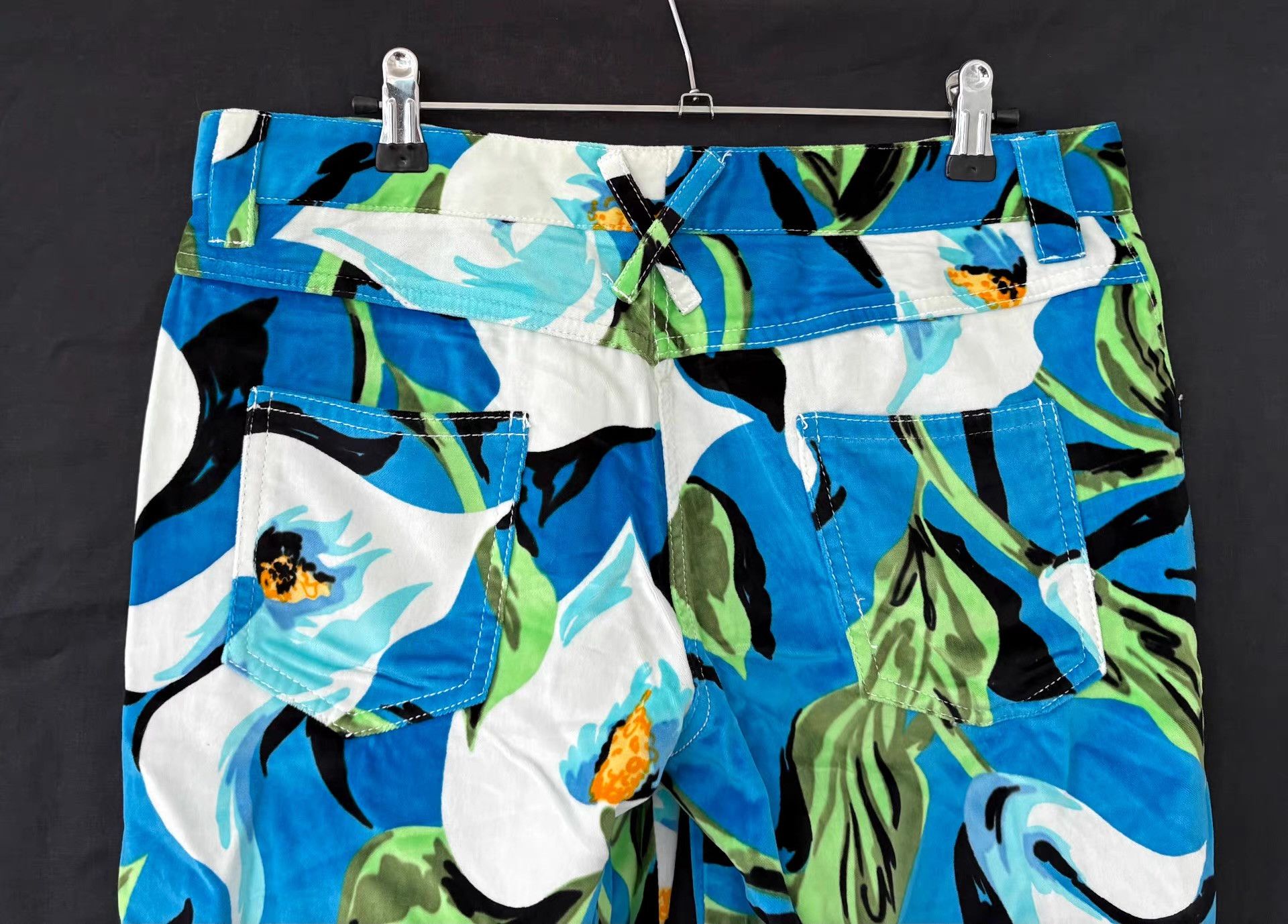 Dolce & Gabbana Dolce & Gabbana Unisex Floral Print Velvet Trousers Ｑ21 Size 30" / US 8 / IT 44 - 3 Thumbnail