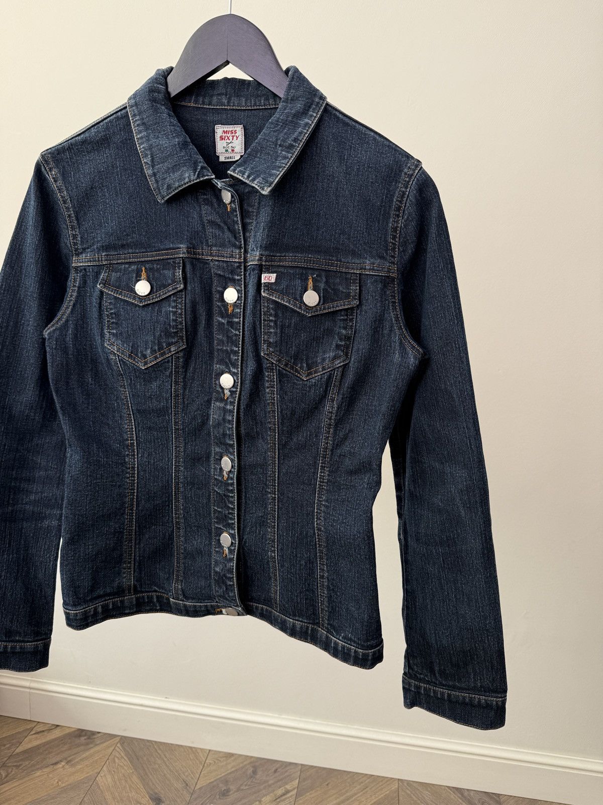 Miss Sixty MISS SIXTY Italy VTG 90s Cotton Denim Slim Fit Jacket Size S / US 4 / IT 40 - 4 Thumbnail
