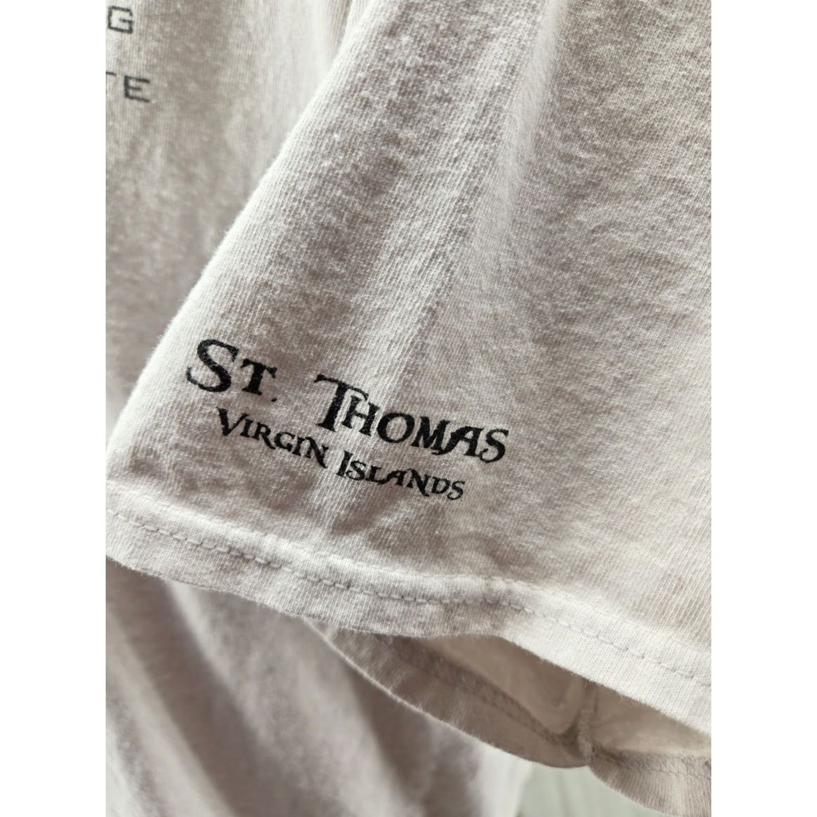 Gildan VINTAGE Nothing But Corvette Chevrolet St Thomas Virgin Islands T Shirt 2XL Mens Cream Distressed 2XL Short Sleeve Crew Neck Cotton T-Shirt Size US XXL / EU 58 / 5 - 5 Thumbnail