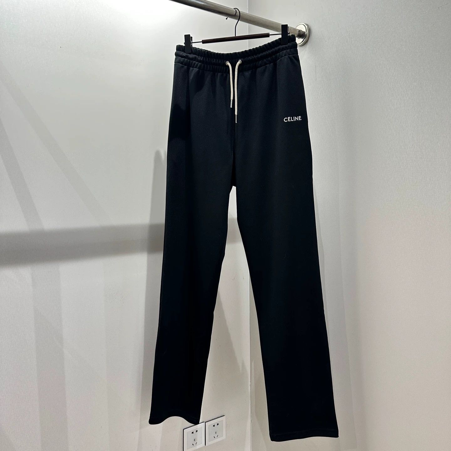 Celine Celine mar263 logo drawstring casual pants S Size 26" / US 2 / IT 38 - 1 Thumbnail