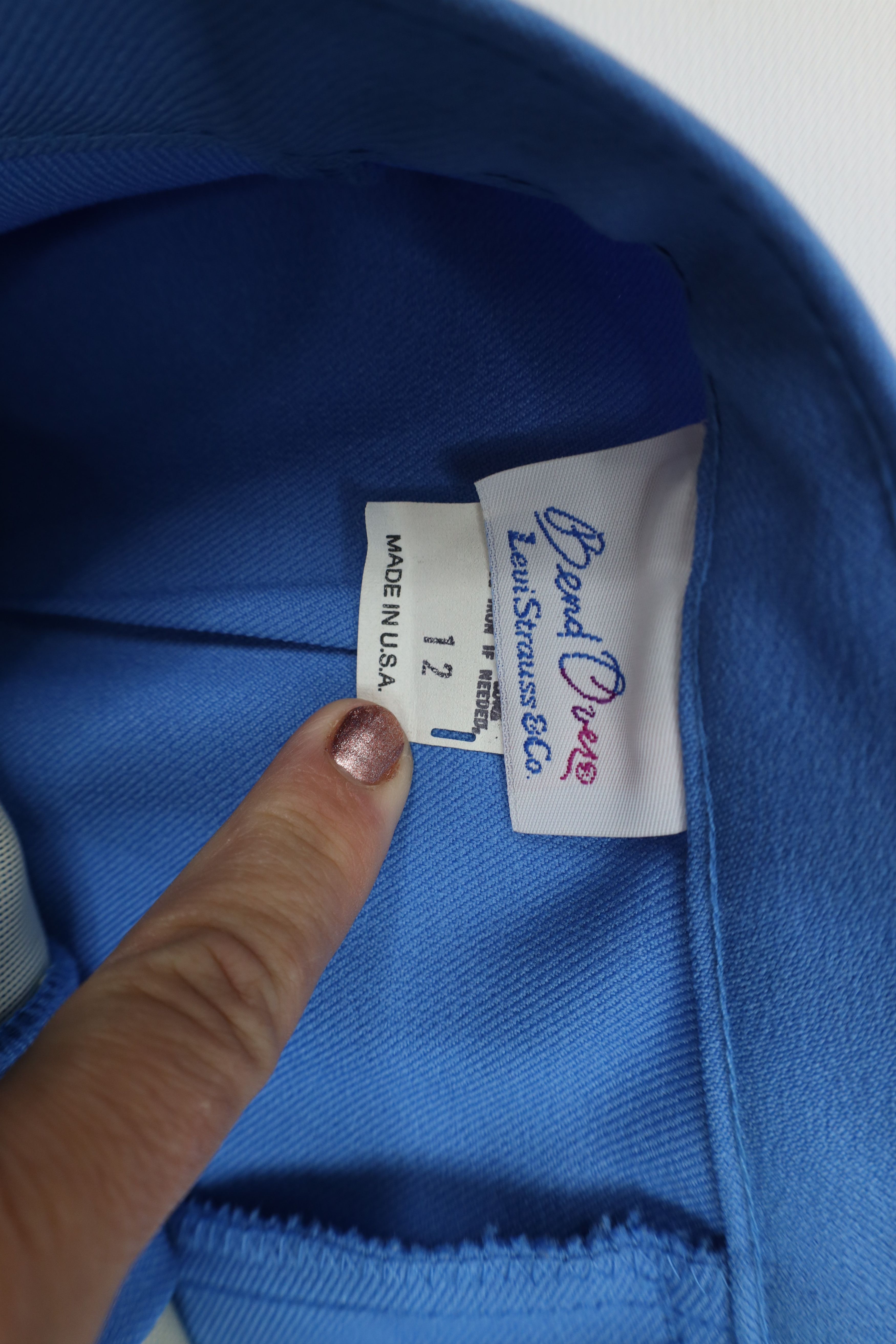 Levi's Vintage 70s 80s Levis Knit Pleated Chino Pants Blue USA Size 34" / US 12 / IT 48 - 8 Thumbnail