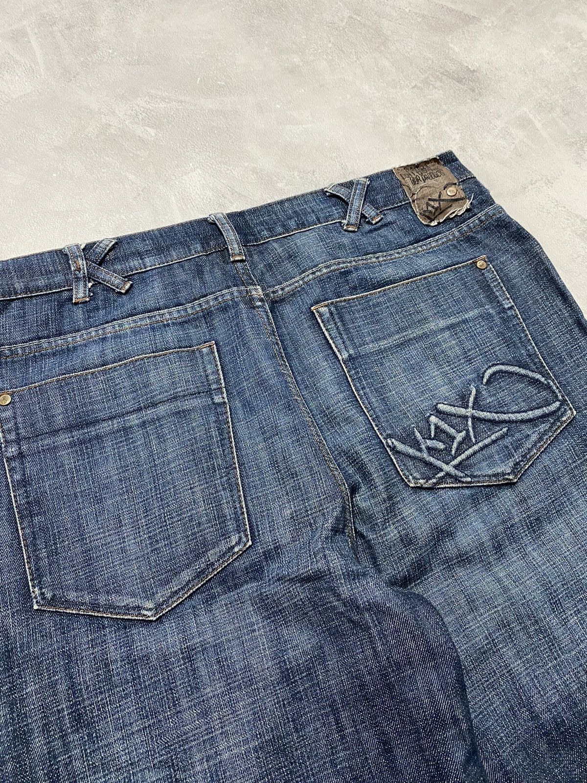 Other Vintage Pants Jeans Dark Used Denim KIXO Avant Garde Baggy Size US 36 / EU 52 - 9 Thumbnail