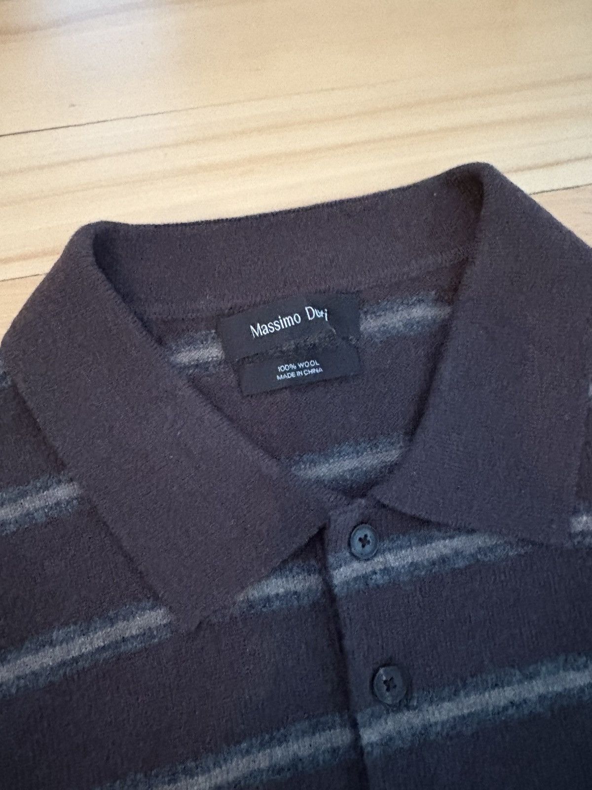 Massimo Dutti Massimo Dutti Striped Knit Polo Sweater Size US M / EU 48-50 / 2 - 2 Thumbnail